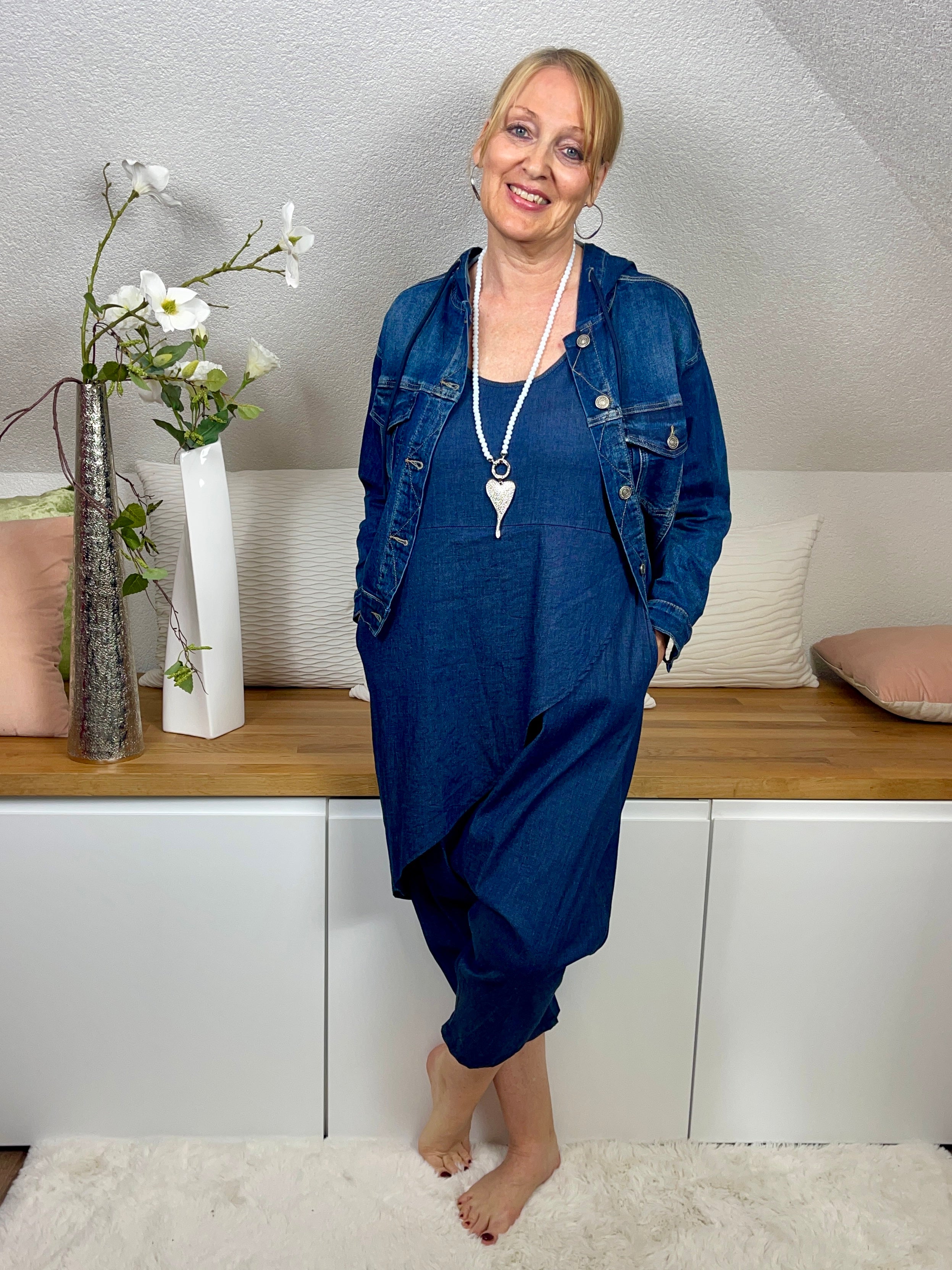Damen - Jumper „Jeans“ Einheitsgrösse Gr. 36 - 44