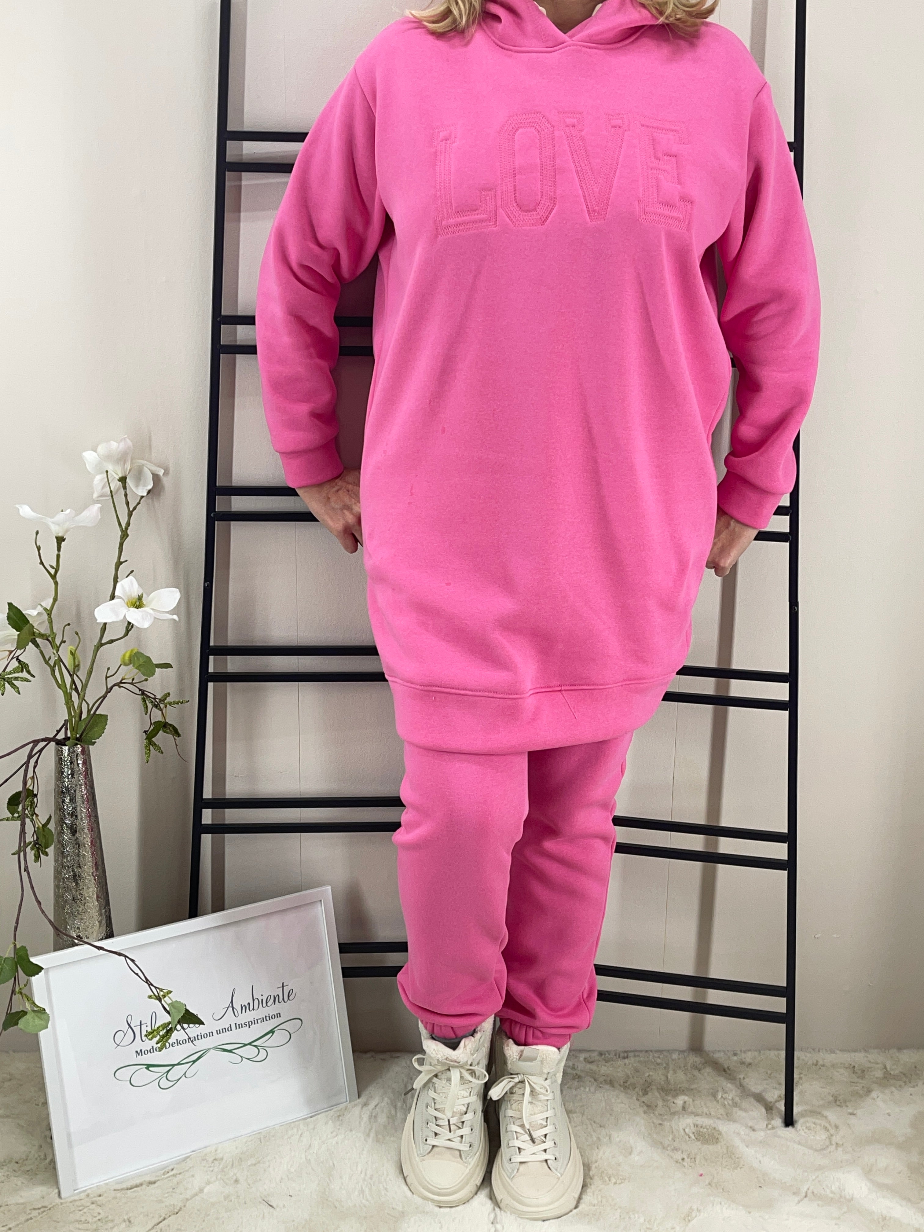 Hoodie - Kleid „Love“ Einheitsgrösse Gr. 36 - 42