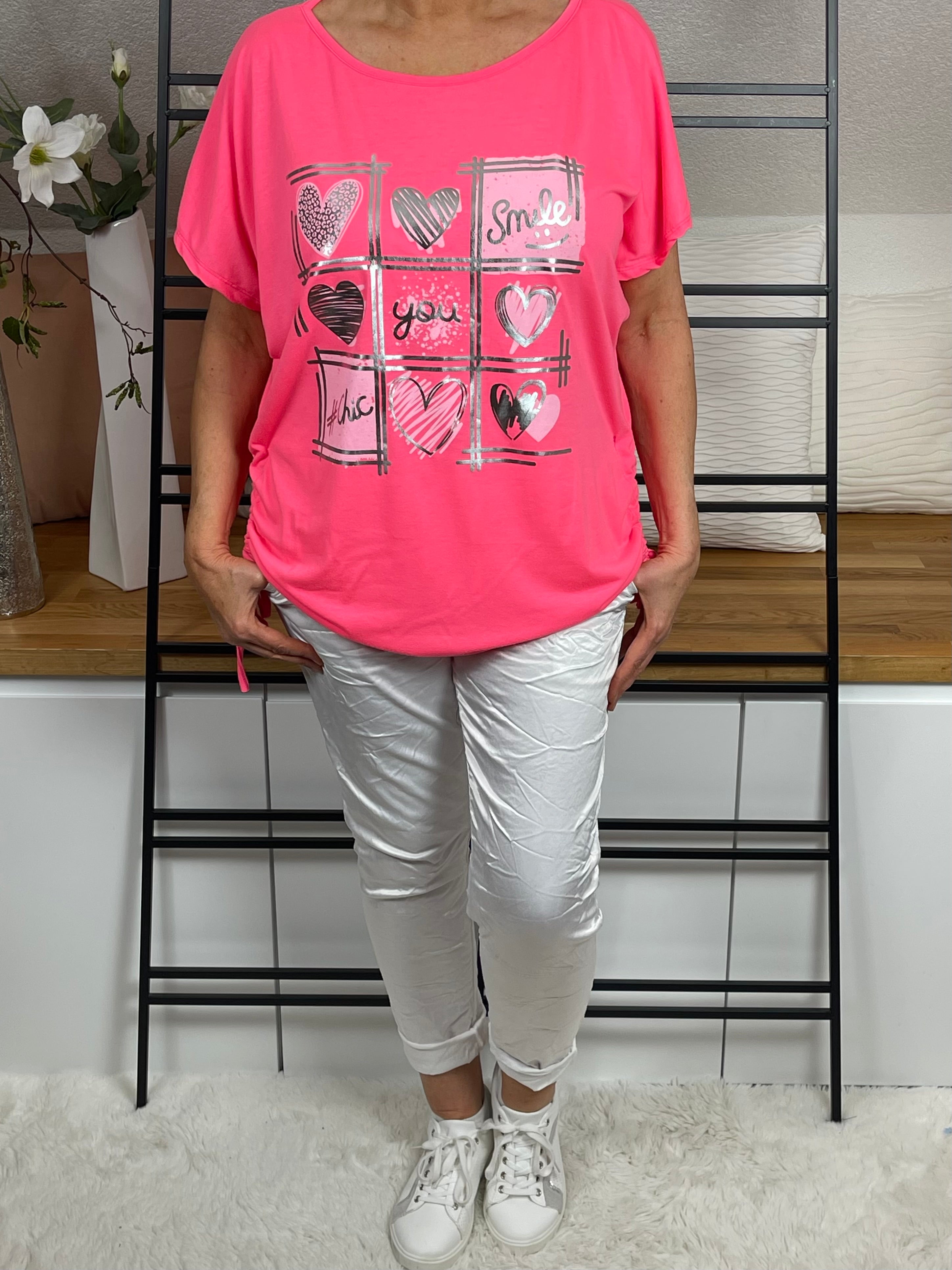 Damen T - Shirt „Special Print“ Einheitsgrösse Gr. 38 - 46 in 5 Farben