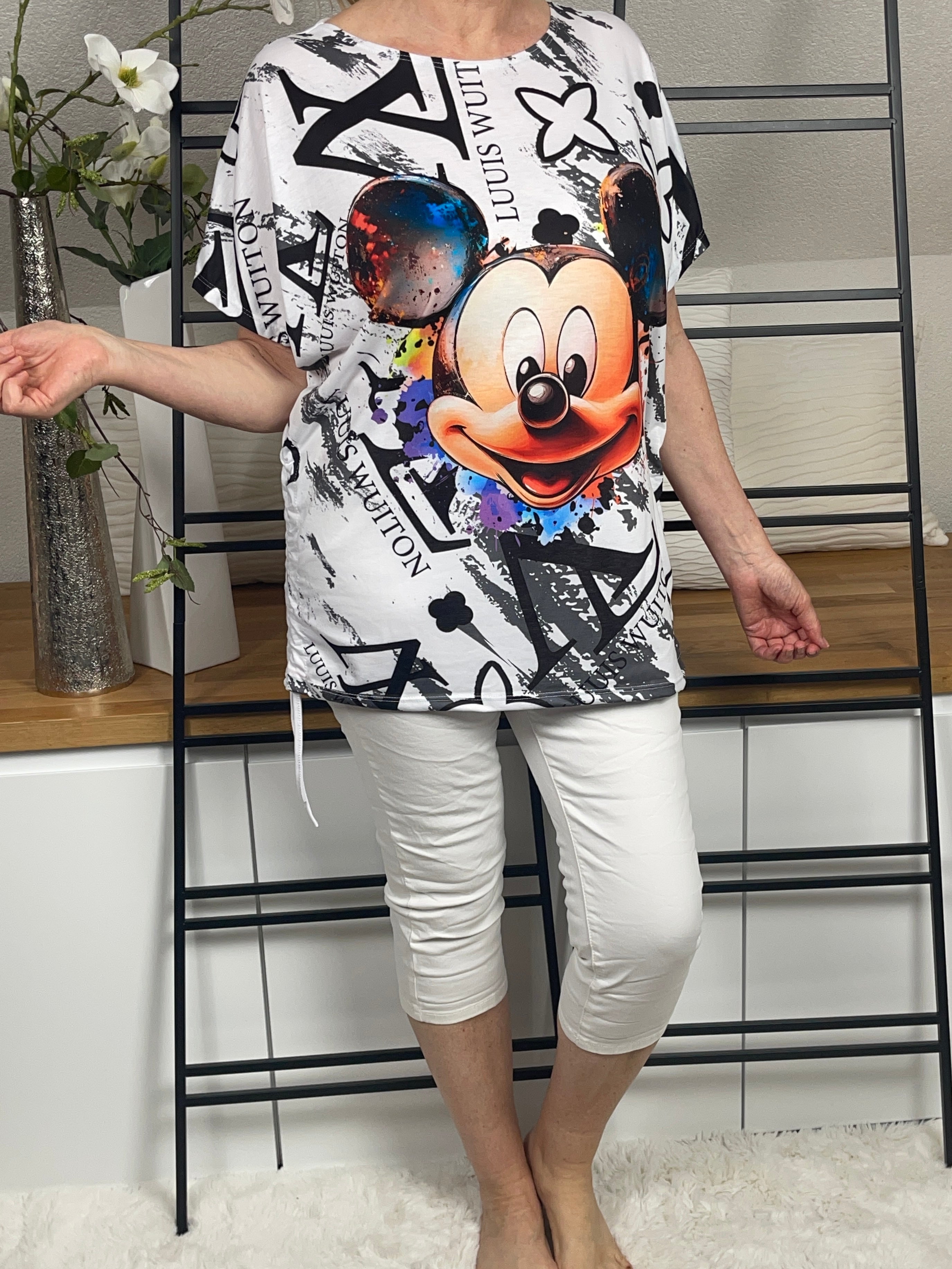Damen - T - Shirt „Mickey“ Einheitsgrösse Gr. 38 - 44 in 3 Varianten