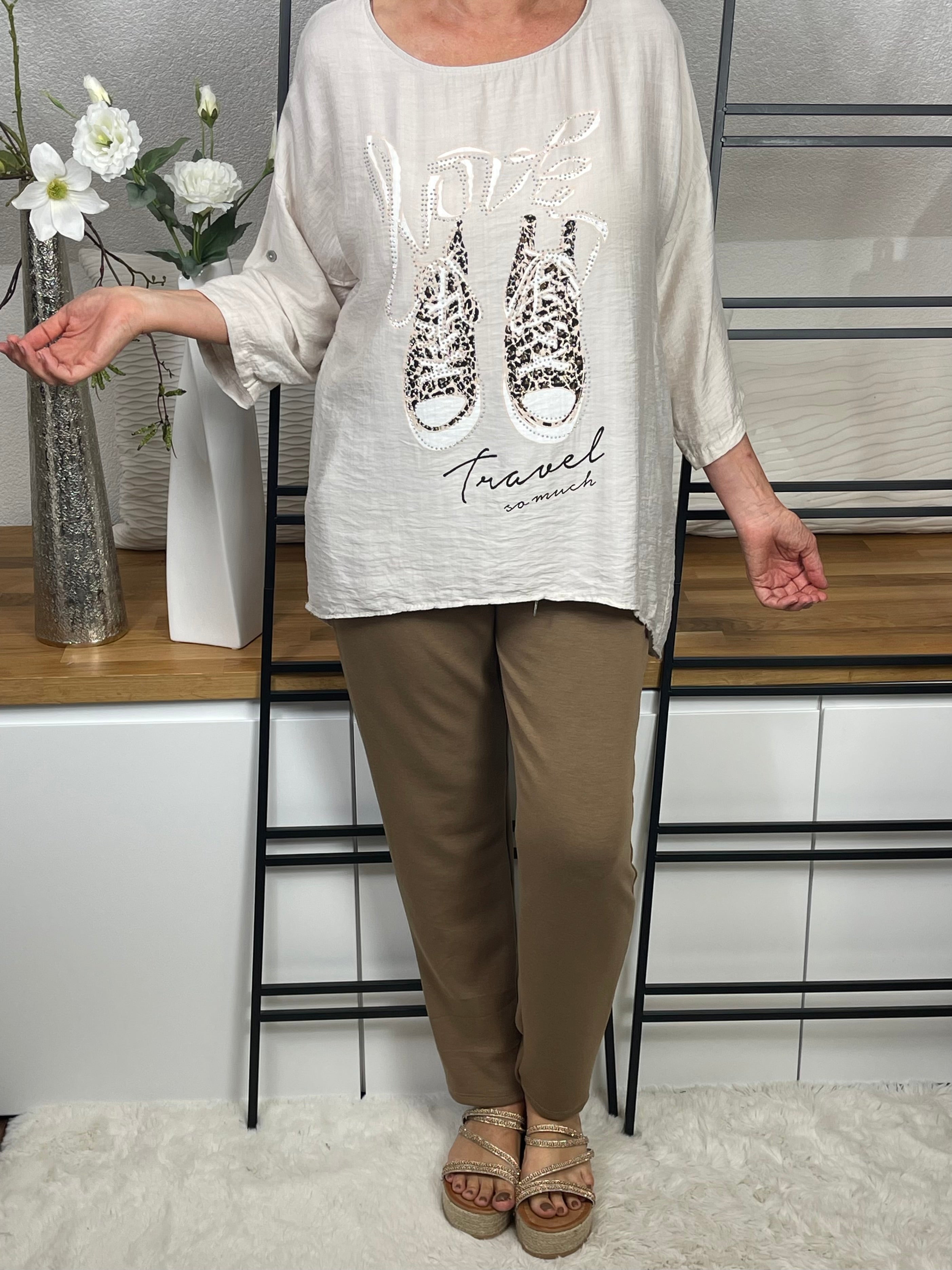 Damen Blusen - Shirt „Sneaker“ Einheitsgröße Gr. 38 - 44 in 3 Farben
