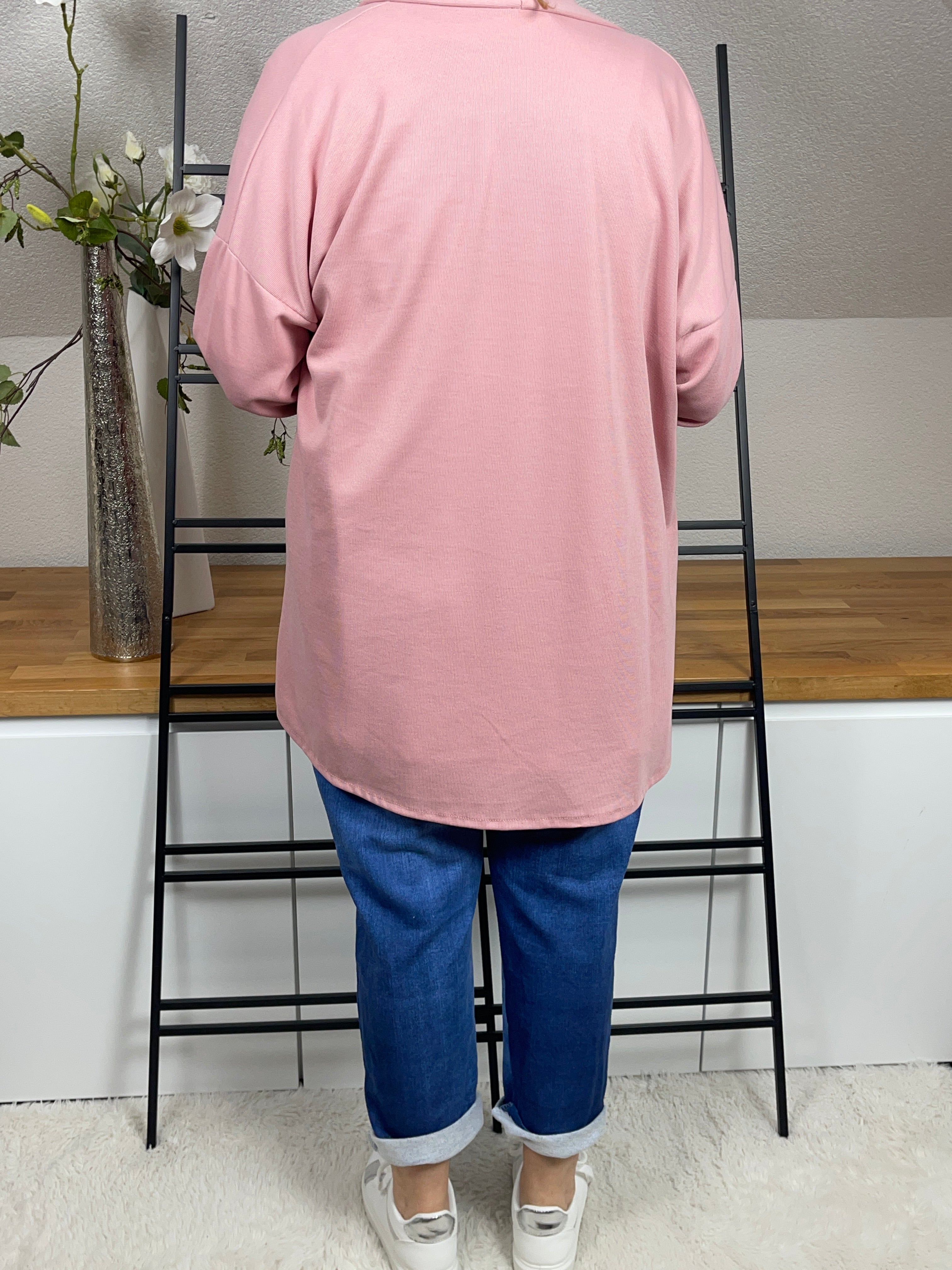 Damen - Sweat - Blazer Einheitsgrösse Gr. 42 - 48 in rosa