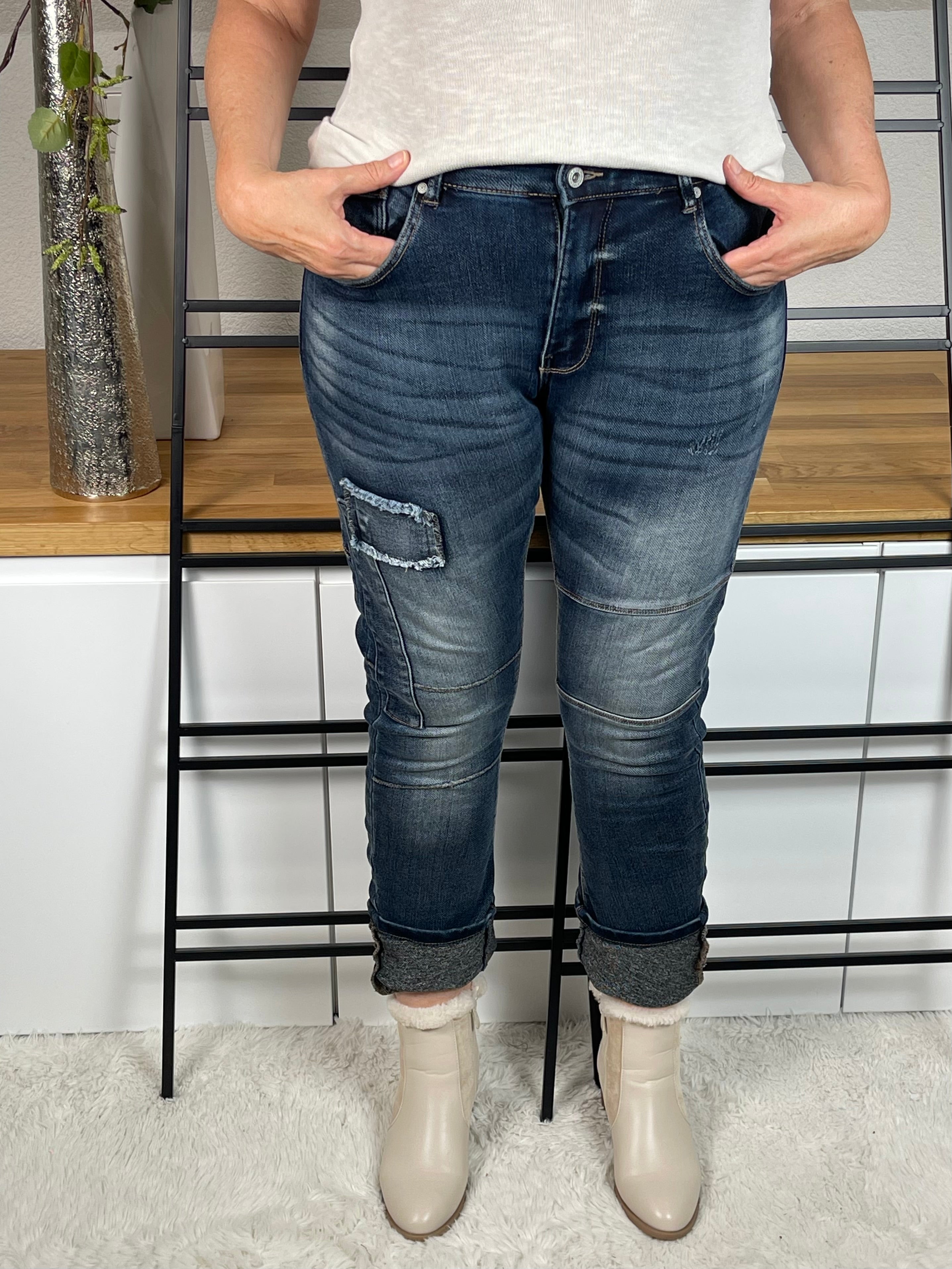 Boyfriend - Jeans „DarkBlue“ Gr. 36 - 44