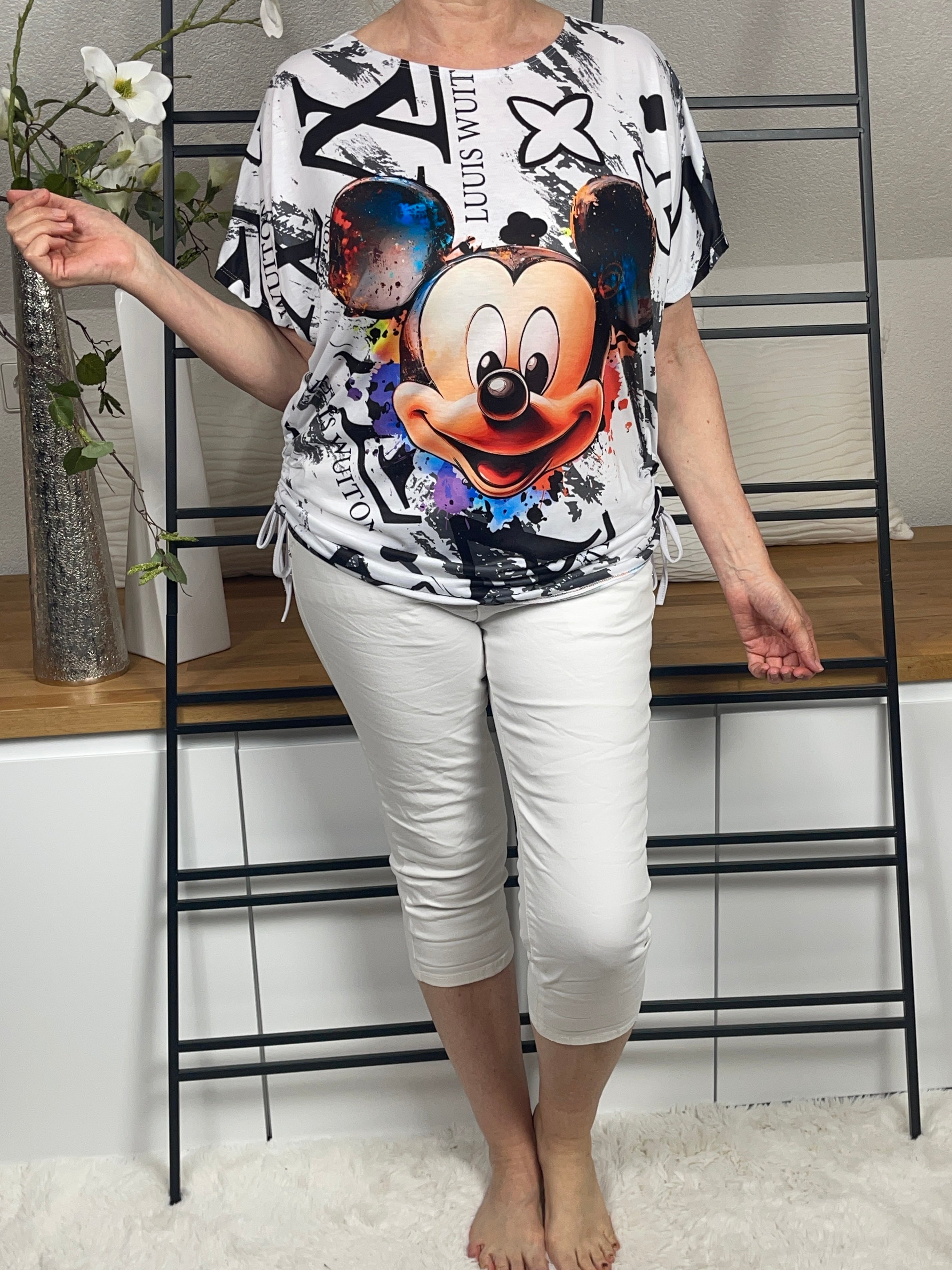 Damen - T - Shirt „Mickey“ Einheitsgrösse Gr. 38 - 44 in 3 Varianten