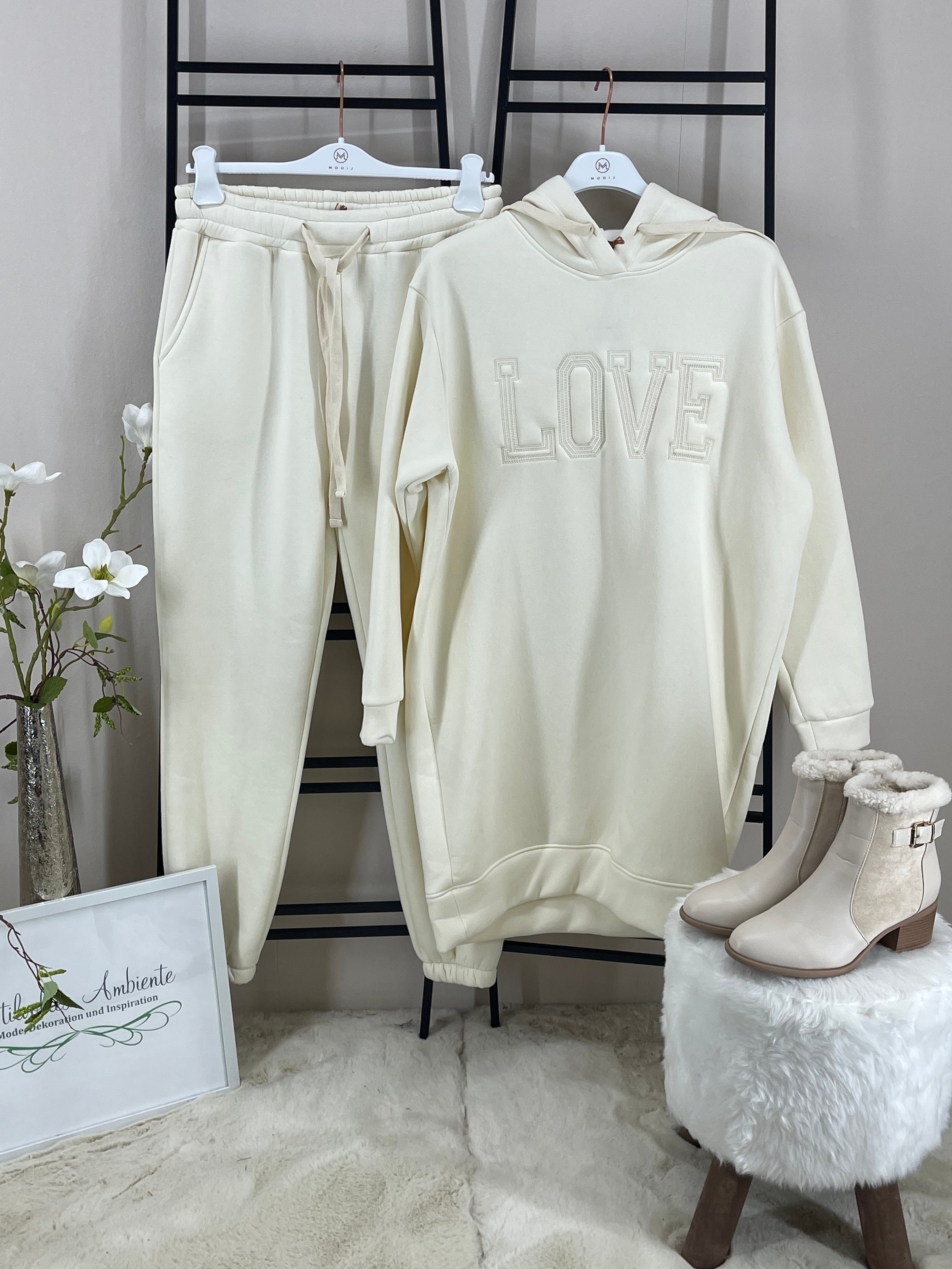 Hoodie - Kleid „Love“ Einheitsgrösse Gr. 36 - 42