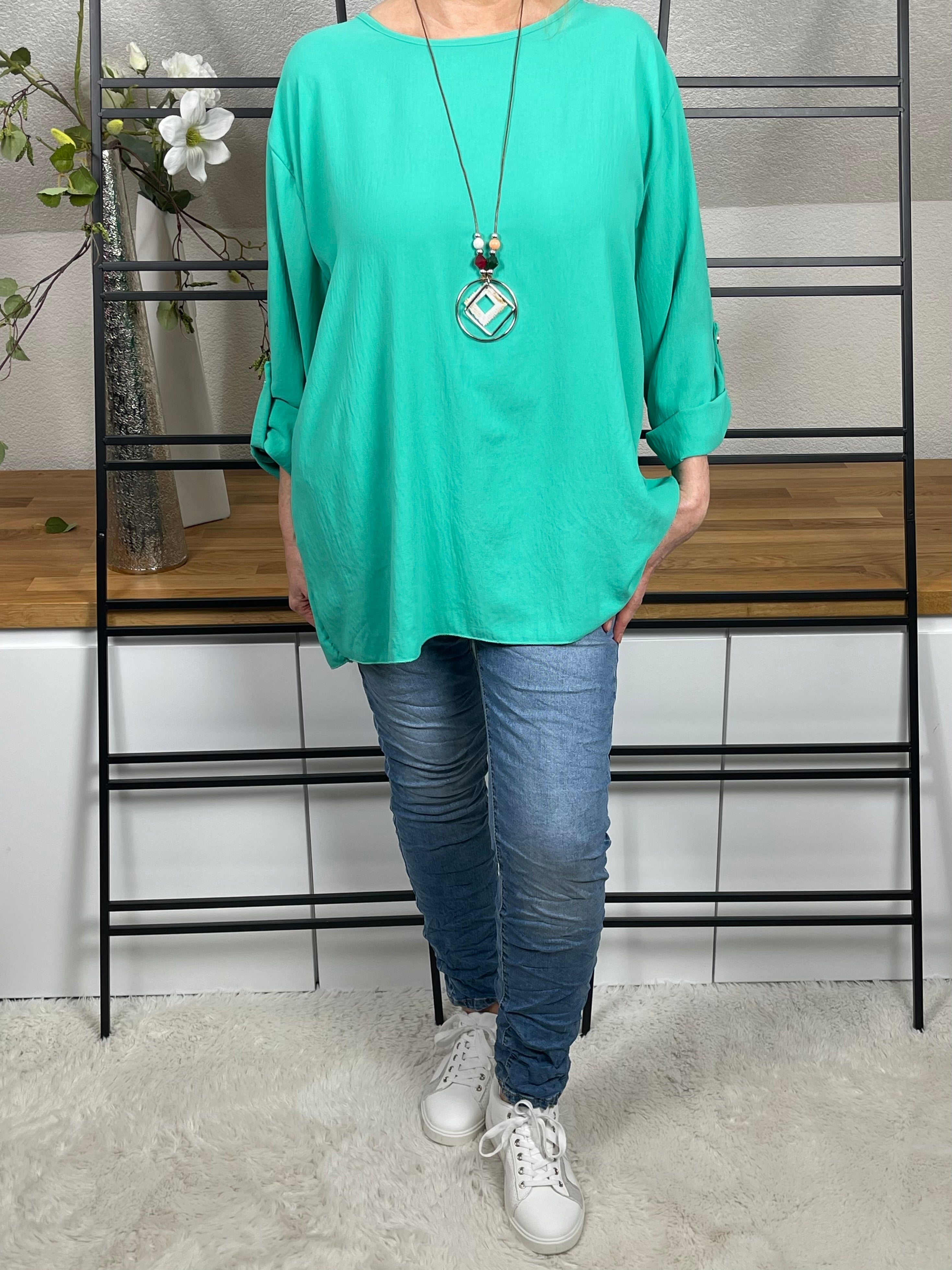 Damen - Tunika mit Kette Einheitsgrösse Gr. 40 - 48 in mint