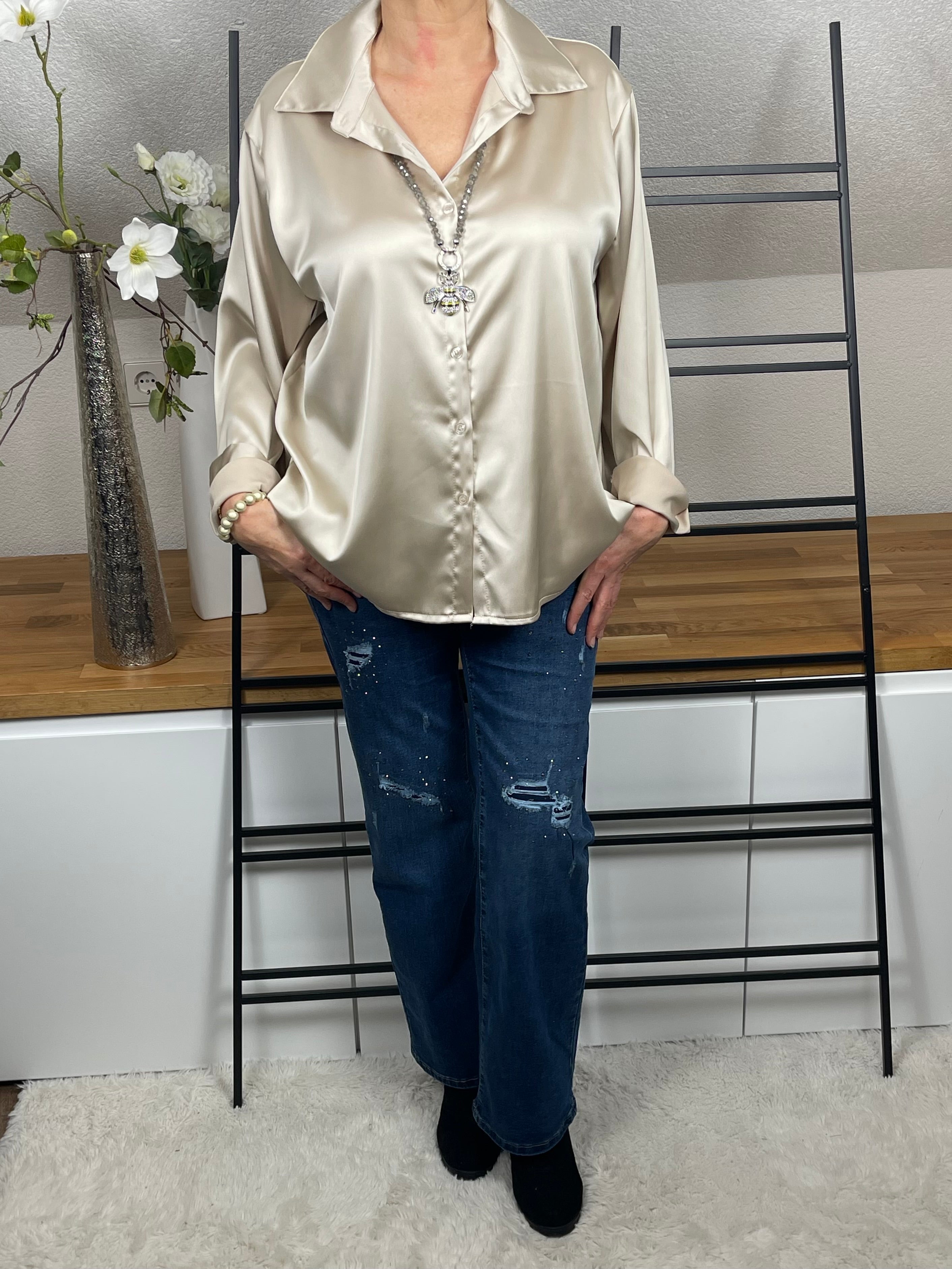Damen - Seiden - Bluse „Sarah“ in 5 Farben
