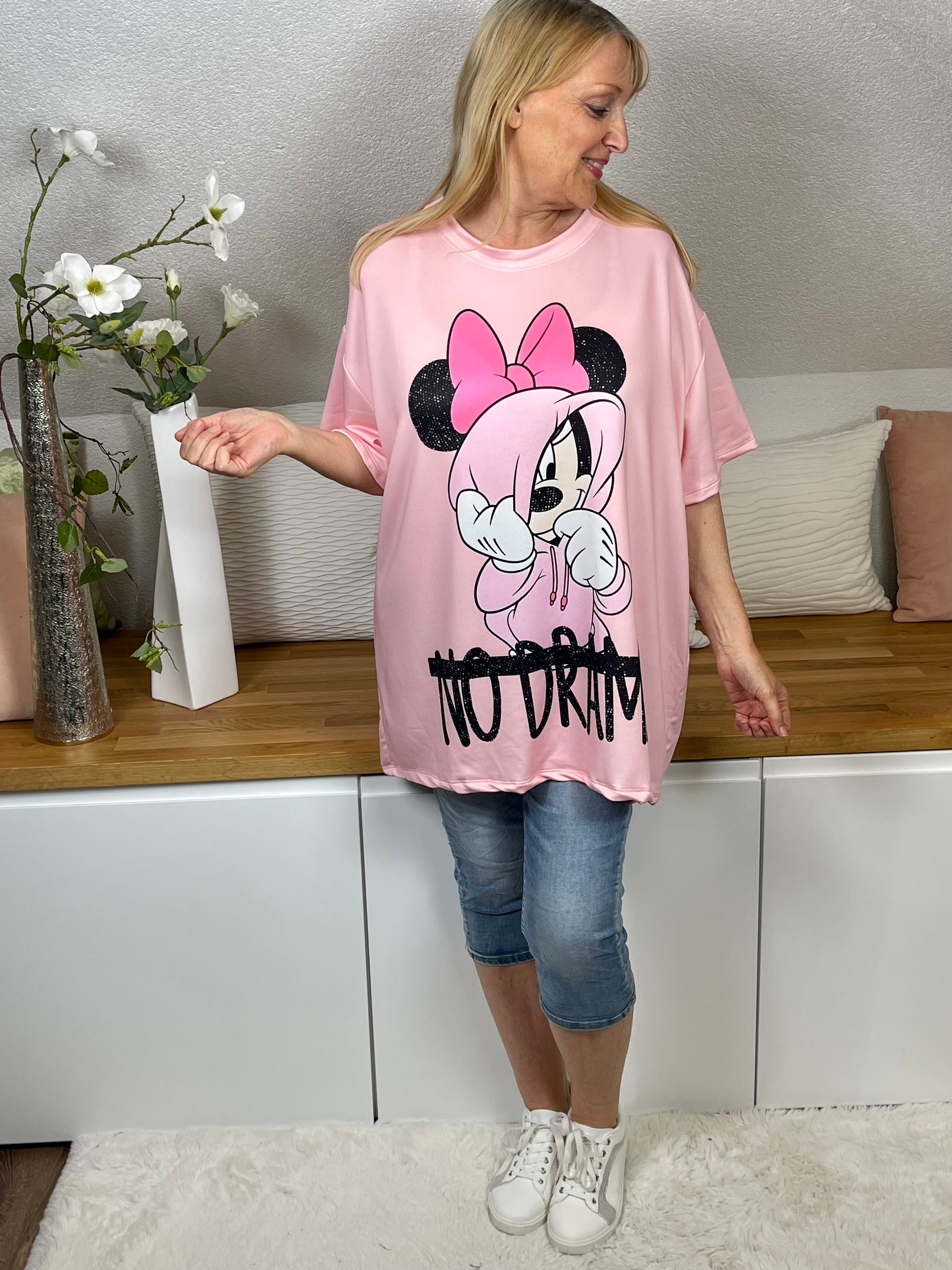 Damen - Shirt „Mickey“ No Drama Einheitsgröße Gr. 42 - 48 in 7 Farben