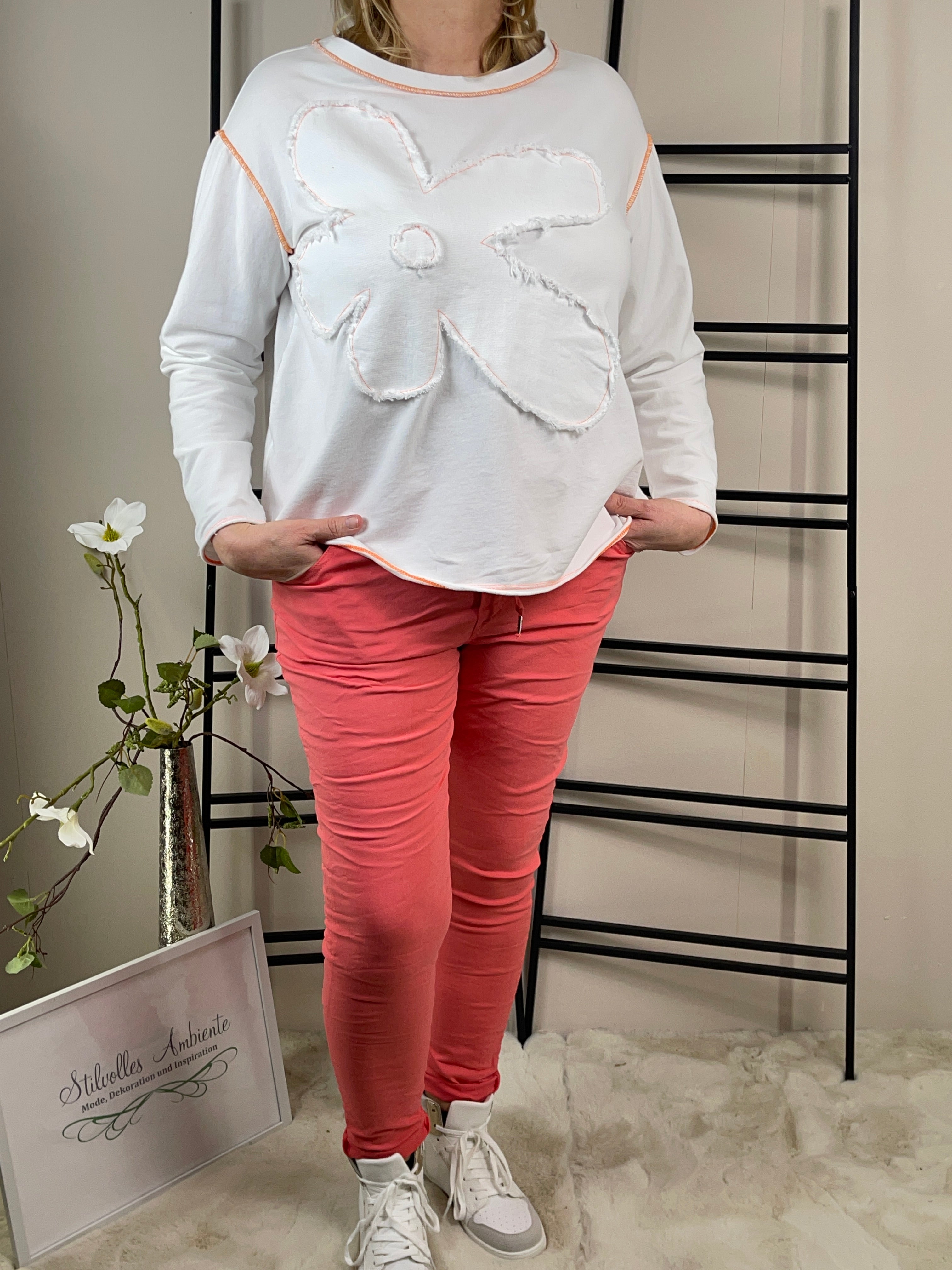 Pullover „Blüte“ Einheitsgrösse Gr. 36 - 42