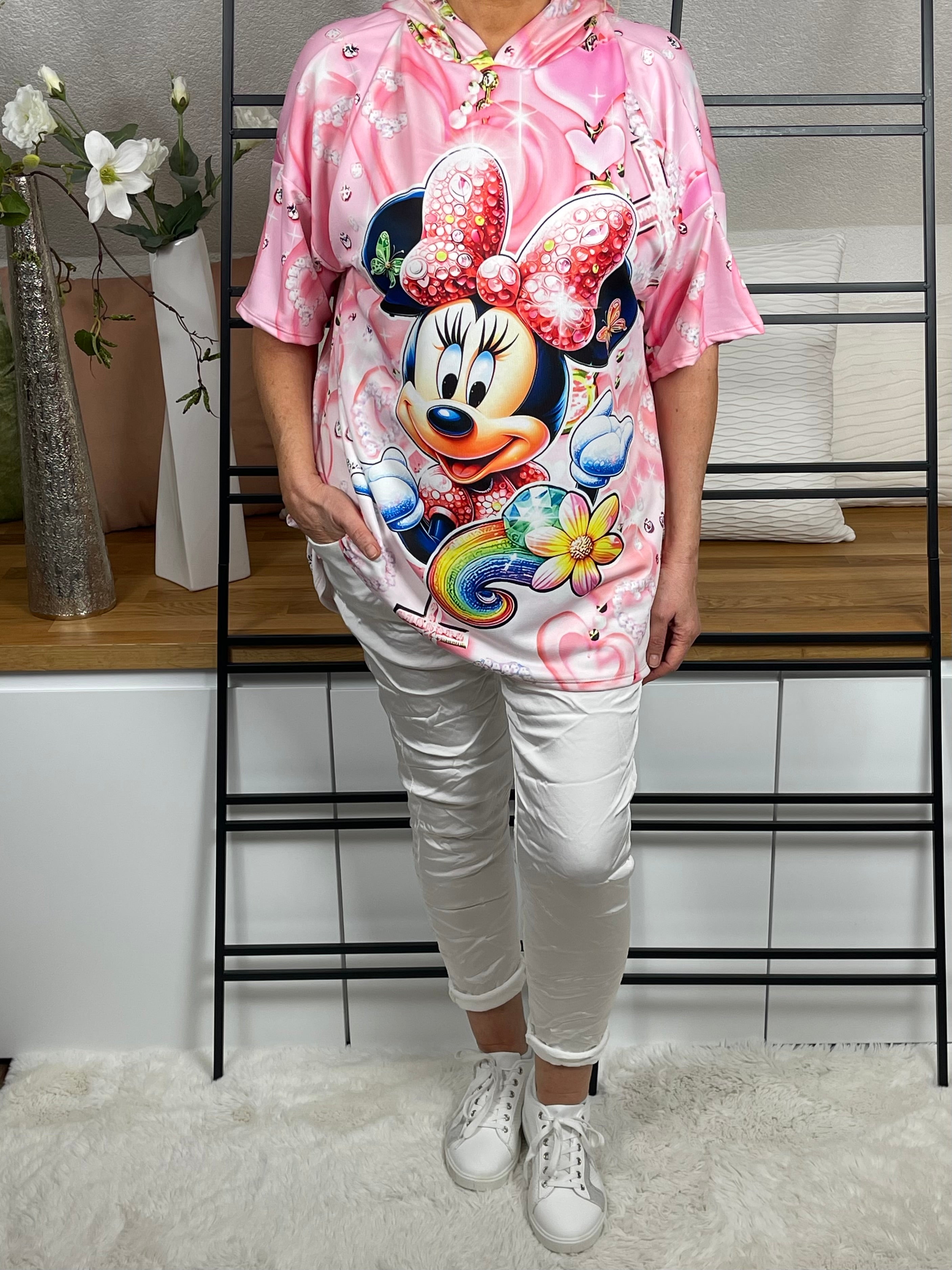 Damen Hoodie Shirt „Mickey“ Einheitsgröße Gr. 42 - 48 in 3 Farben
