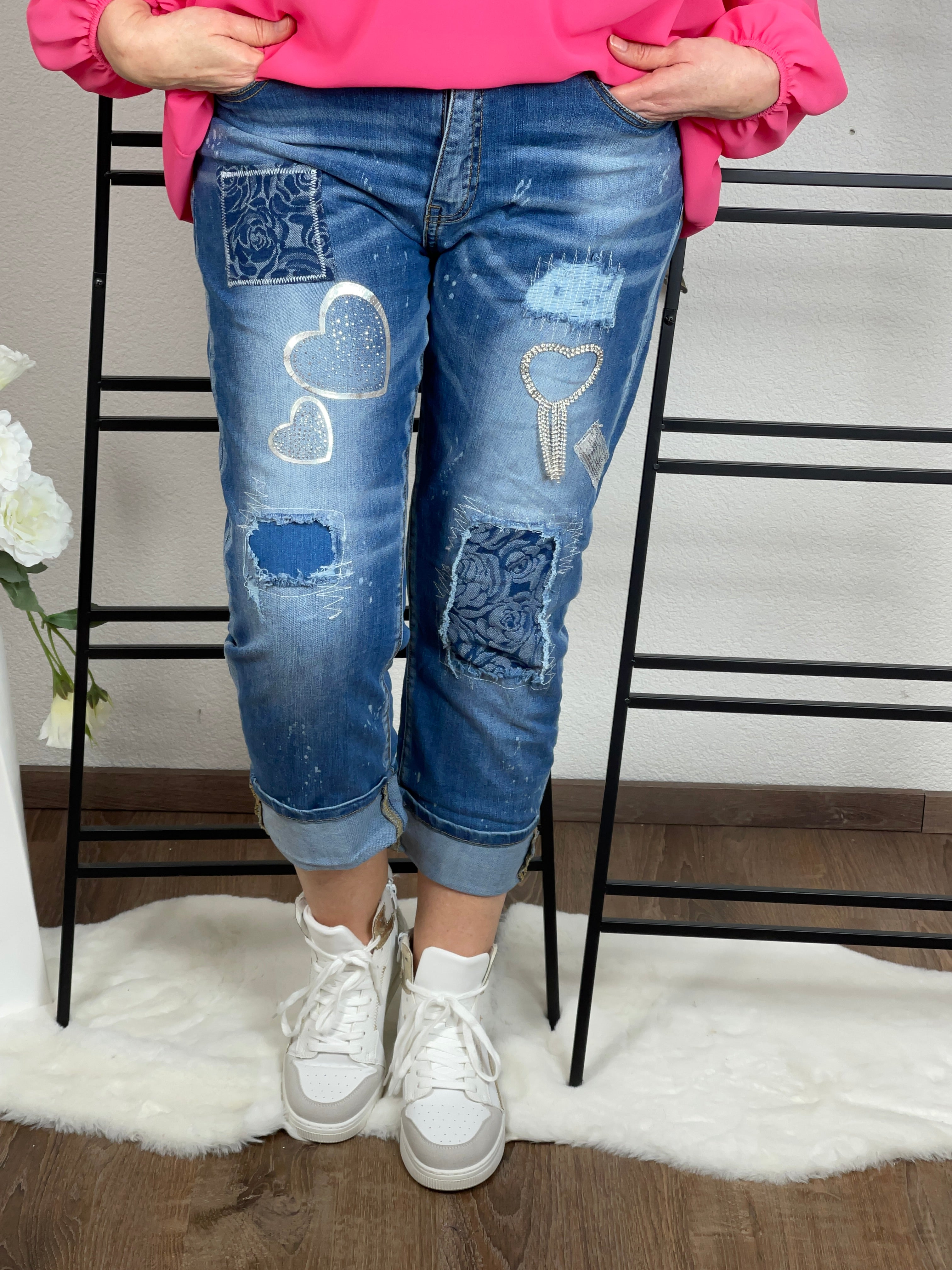 Jeans „Heart with Roses“ Gr. 36 - 42