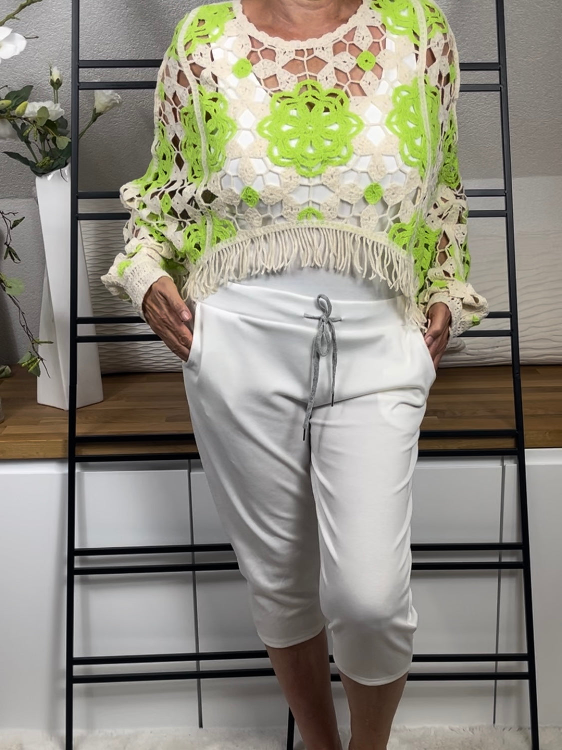 Damen Poncho - Pullover „Romantik“ Einheitsgrösse Gr. 36 - 40 in 4 Farben