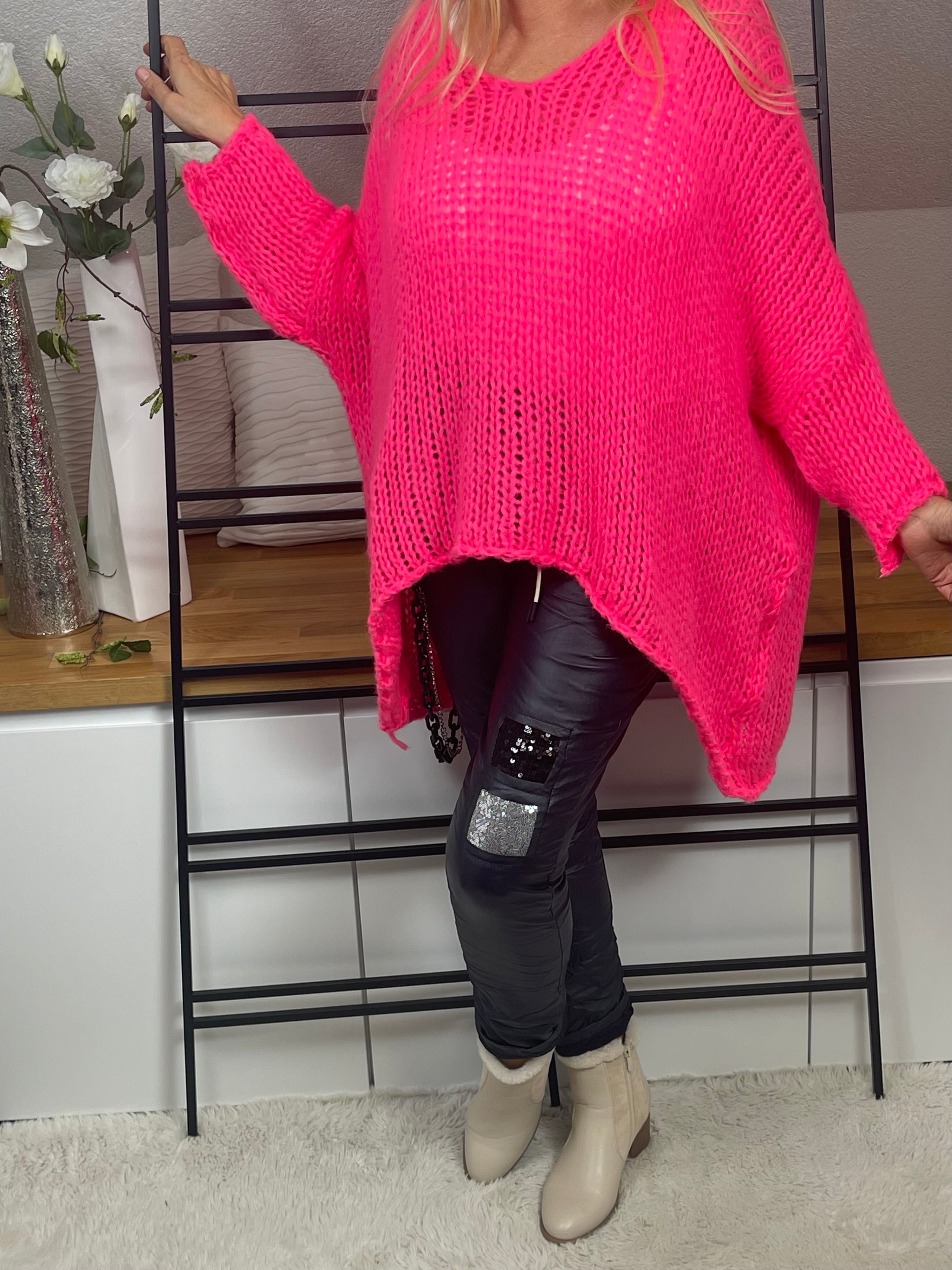 Damen - Pullover „Flauschi“ Einheitsgrösse Gr. 38 - 48 + in vielen Farben