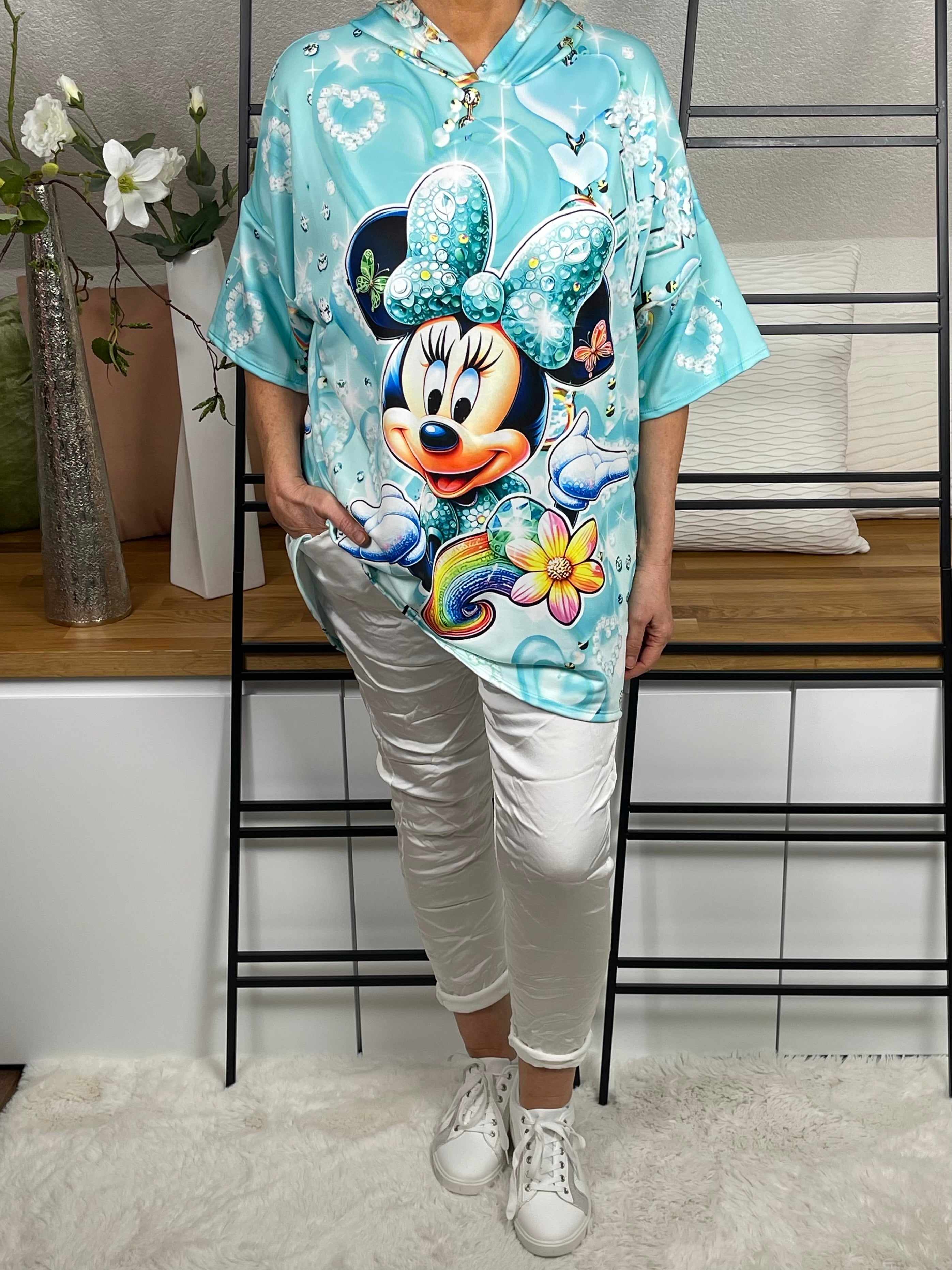 Damen Hoodie Shirt „Mickey“ Einheitsgröße Gr. 42 - 48 in 3 Farben