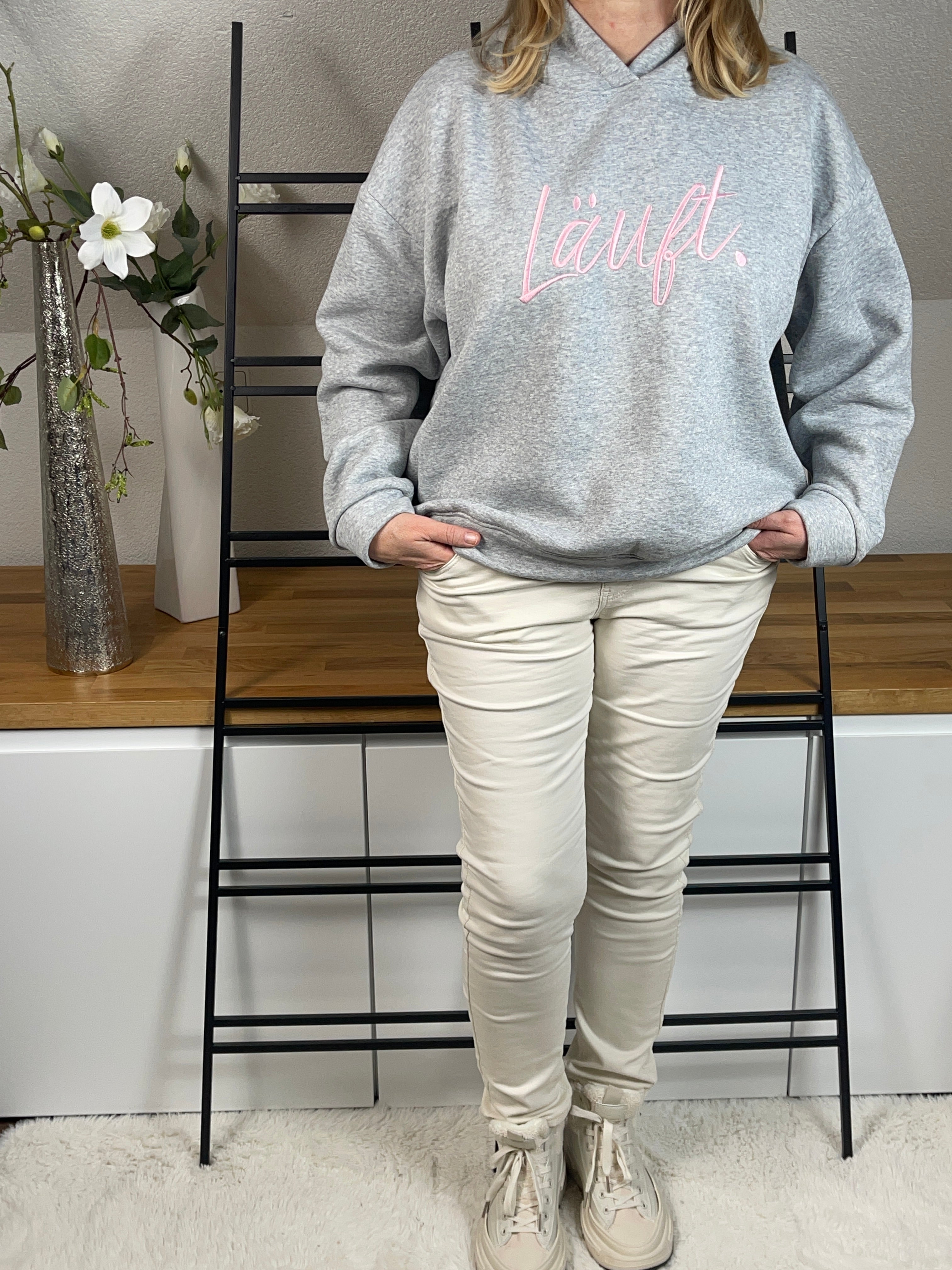 Hoodie „Läuft“ Einheitsgrösse Gr. 36 - 44