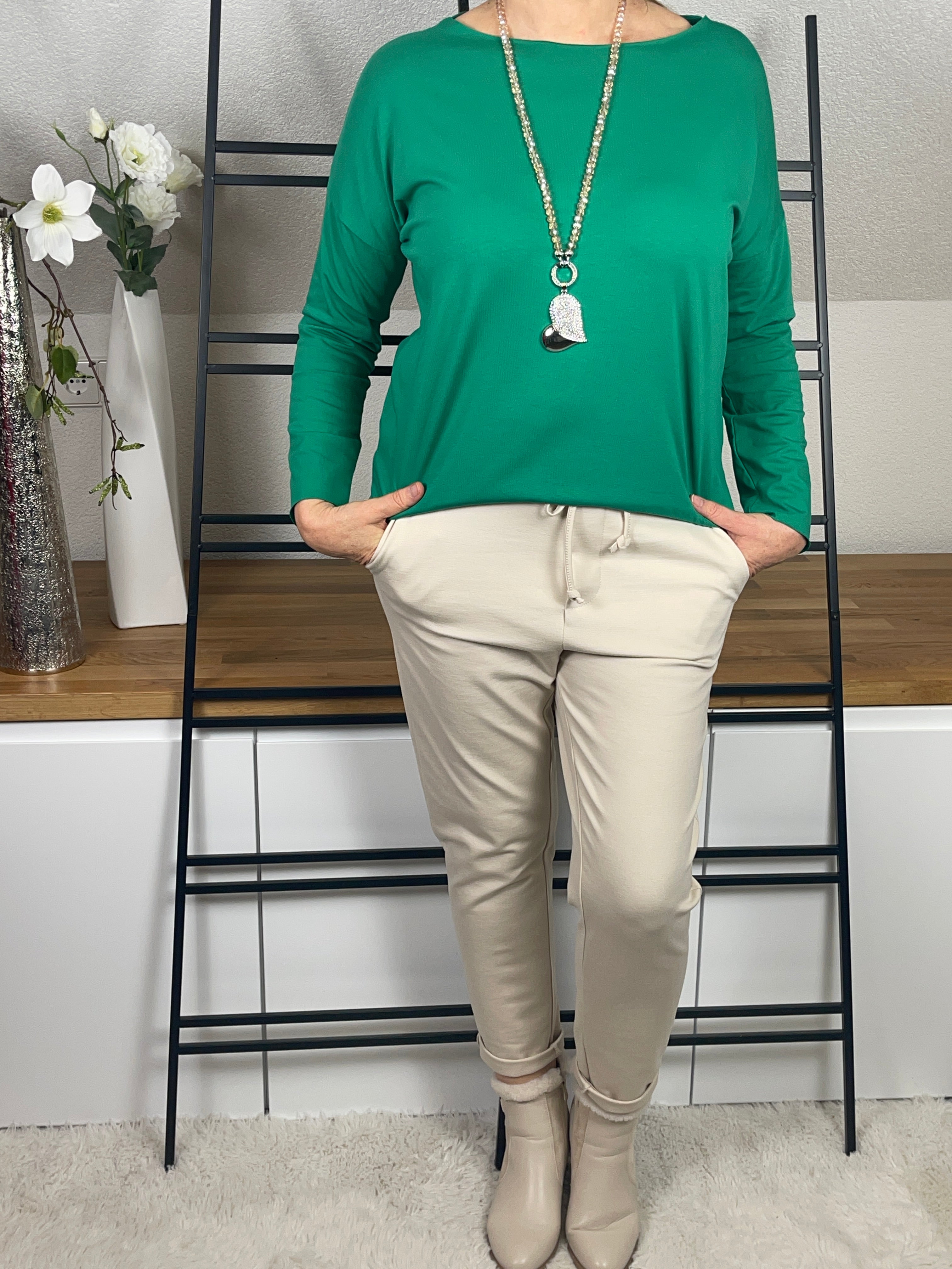 Damen - Jogpant - Hosenanzug „Tessa“ Grösse in hellbeige