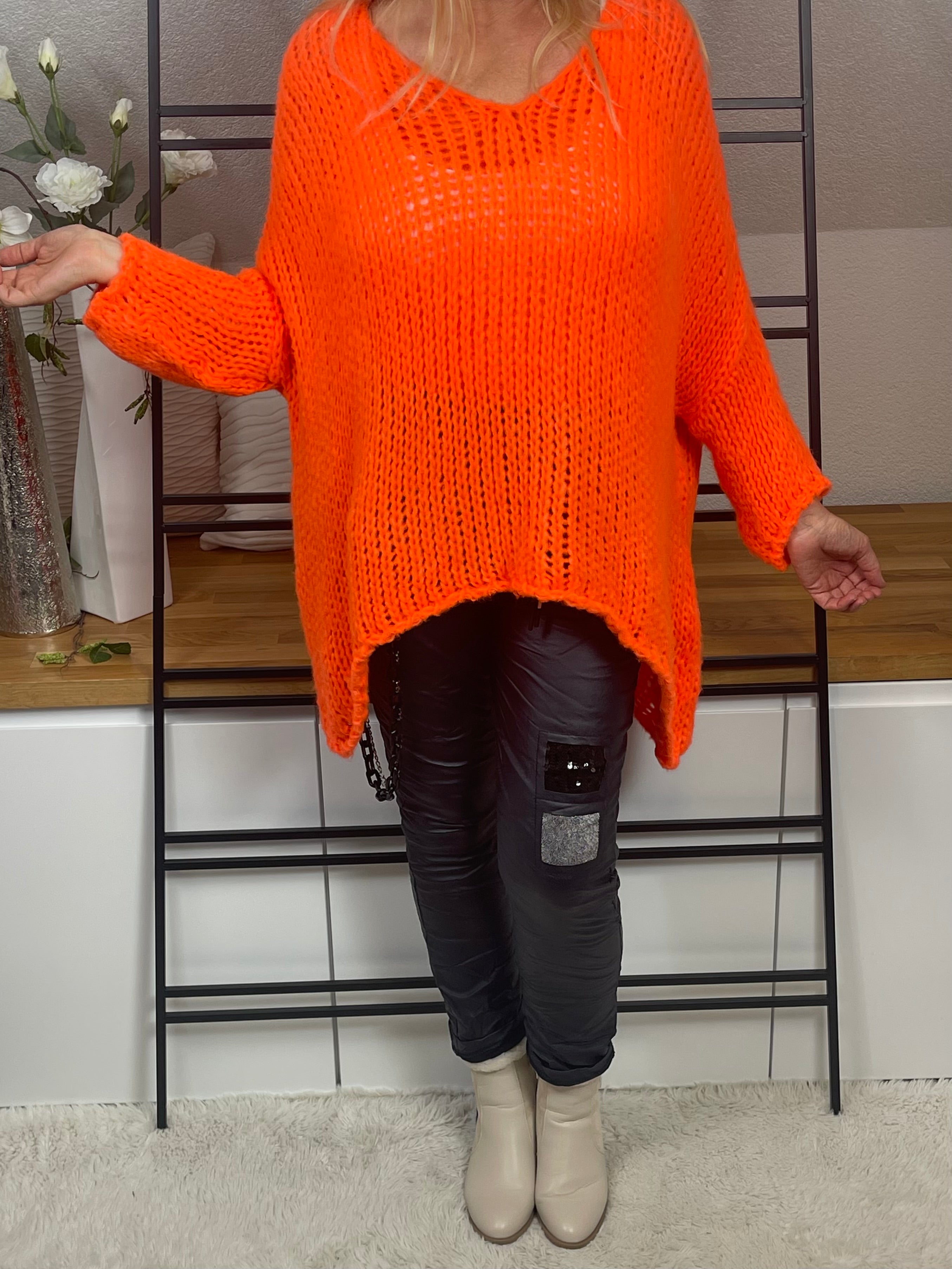 Damen - Pullover „Flauschi“ Einheitsgrösse Gr. 38 - 48 + in vielen Farben