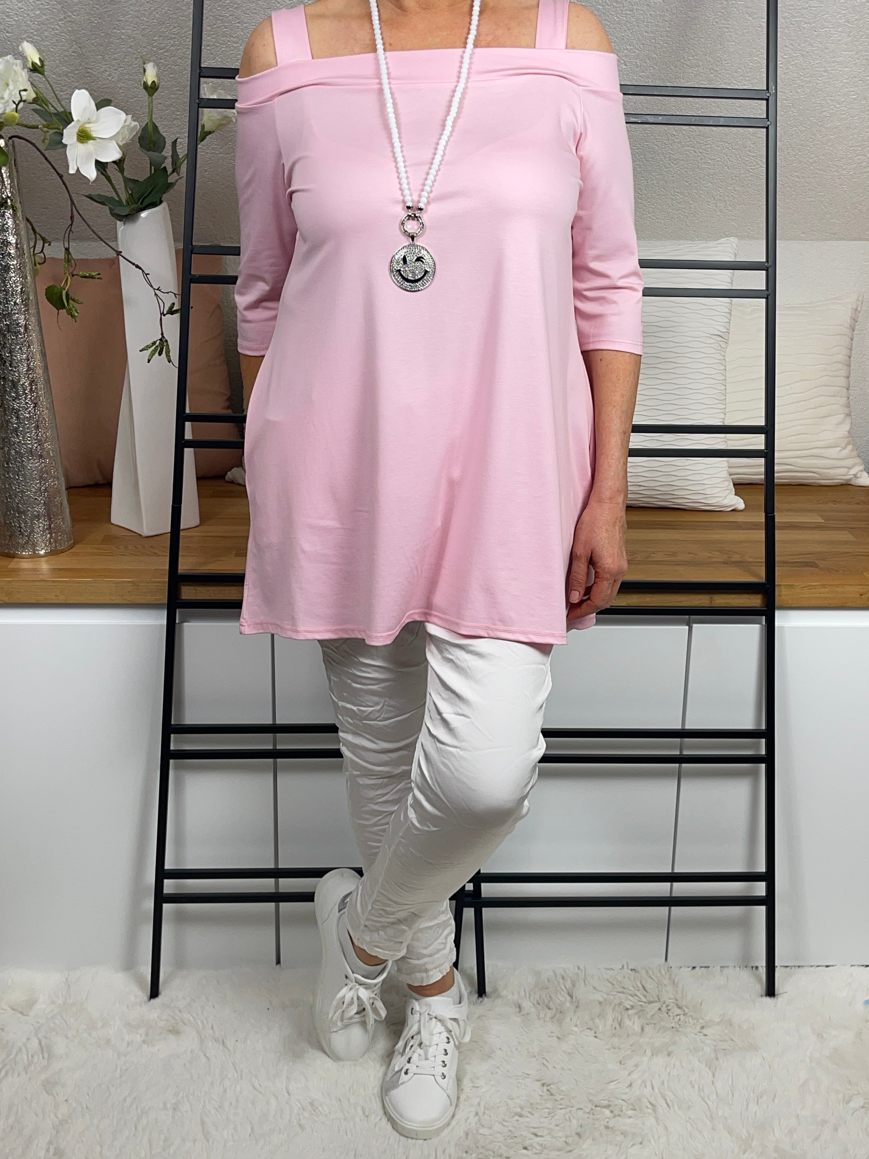 Damen Tunika - Shirt Einheitsgrösse Gr. 36 - 40 in 3 Farben