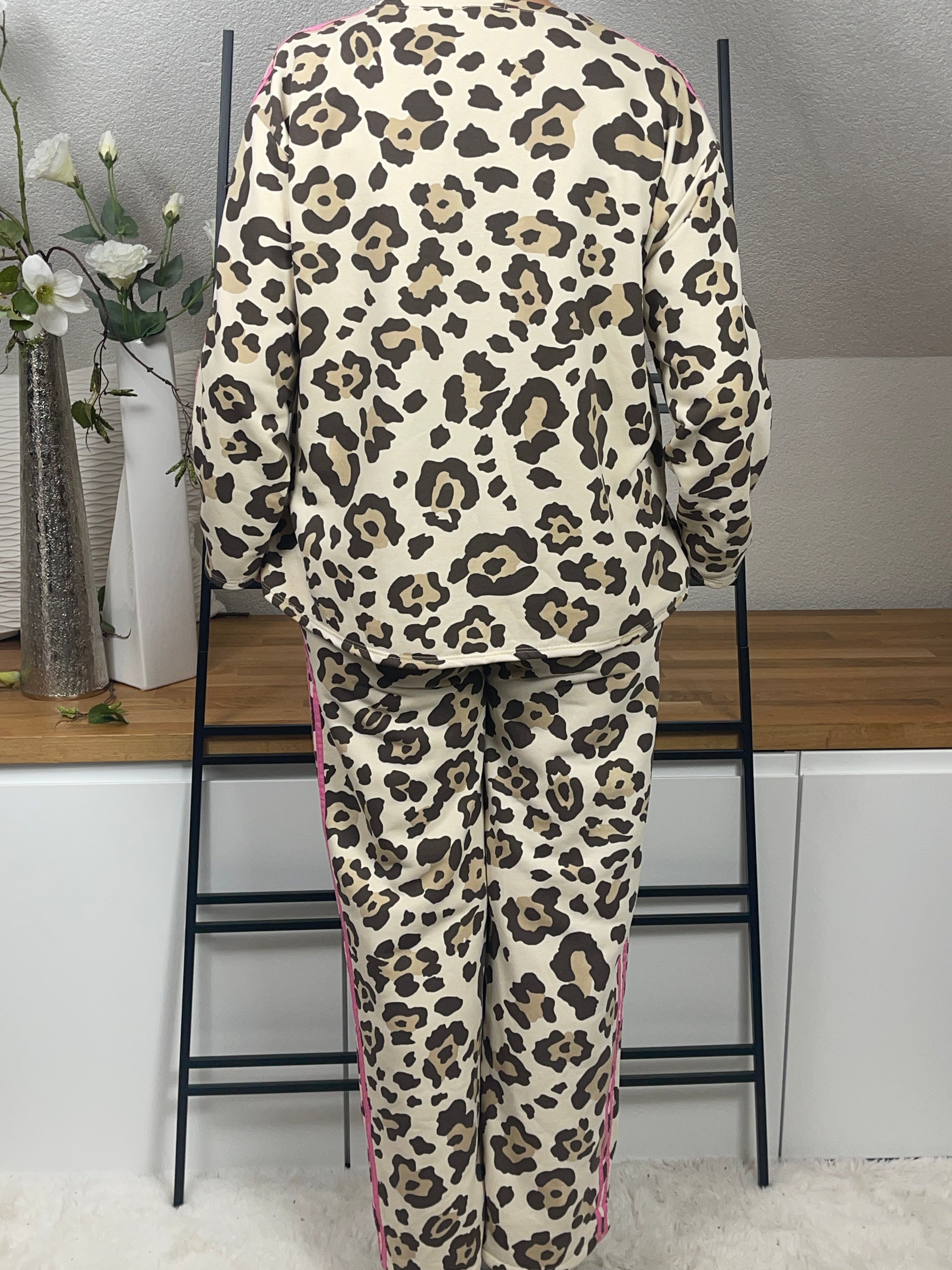 Damen - Jogpant mit „Animalprint“ Einheitsgrösse Gr. 36 - 40 braun - natur