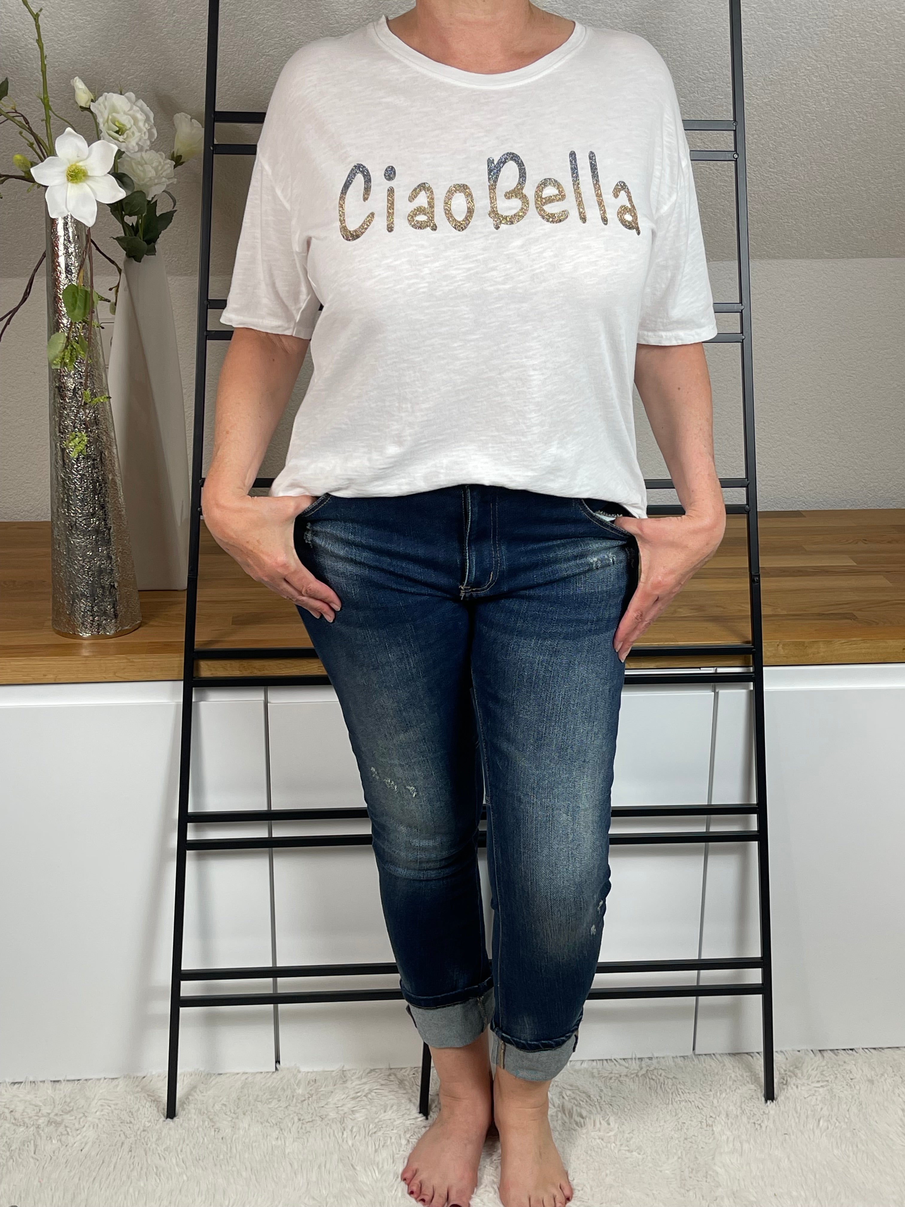 T - Shirt „CiaoBella“ Einheitsgrösse Gr. 38 - 42/44 in 2 Farben