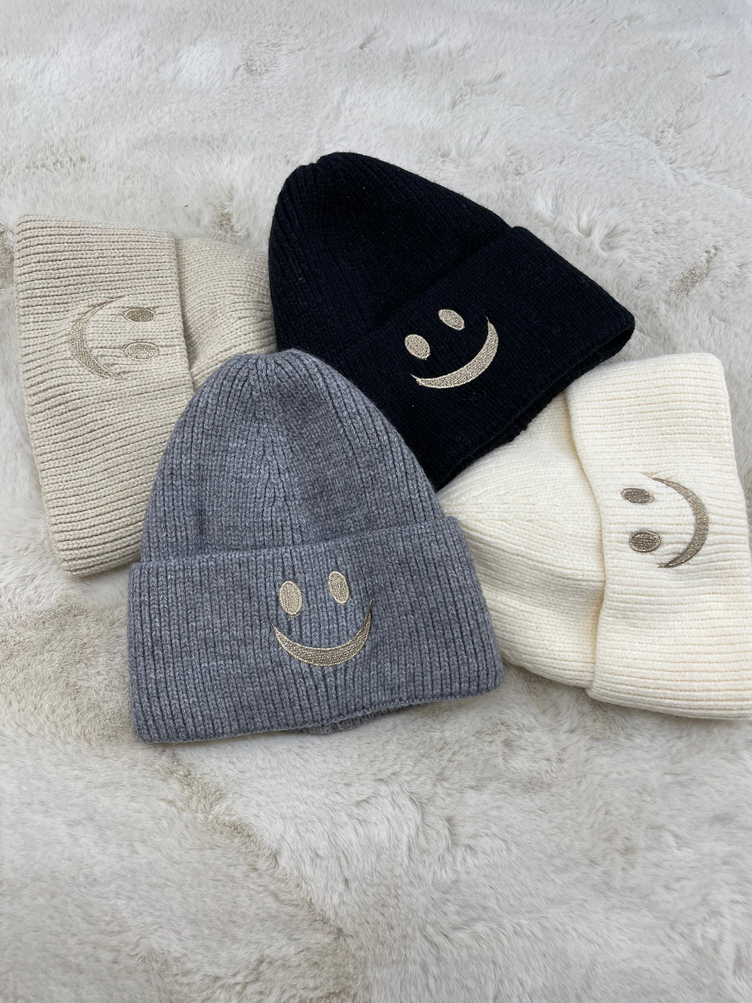 Mütze Stickerei "Smiley"