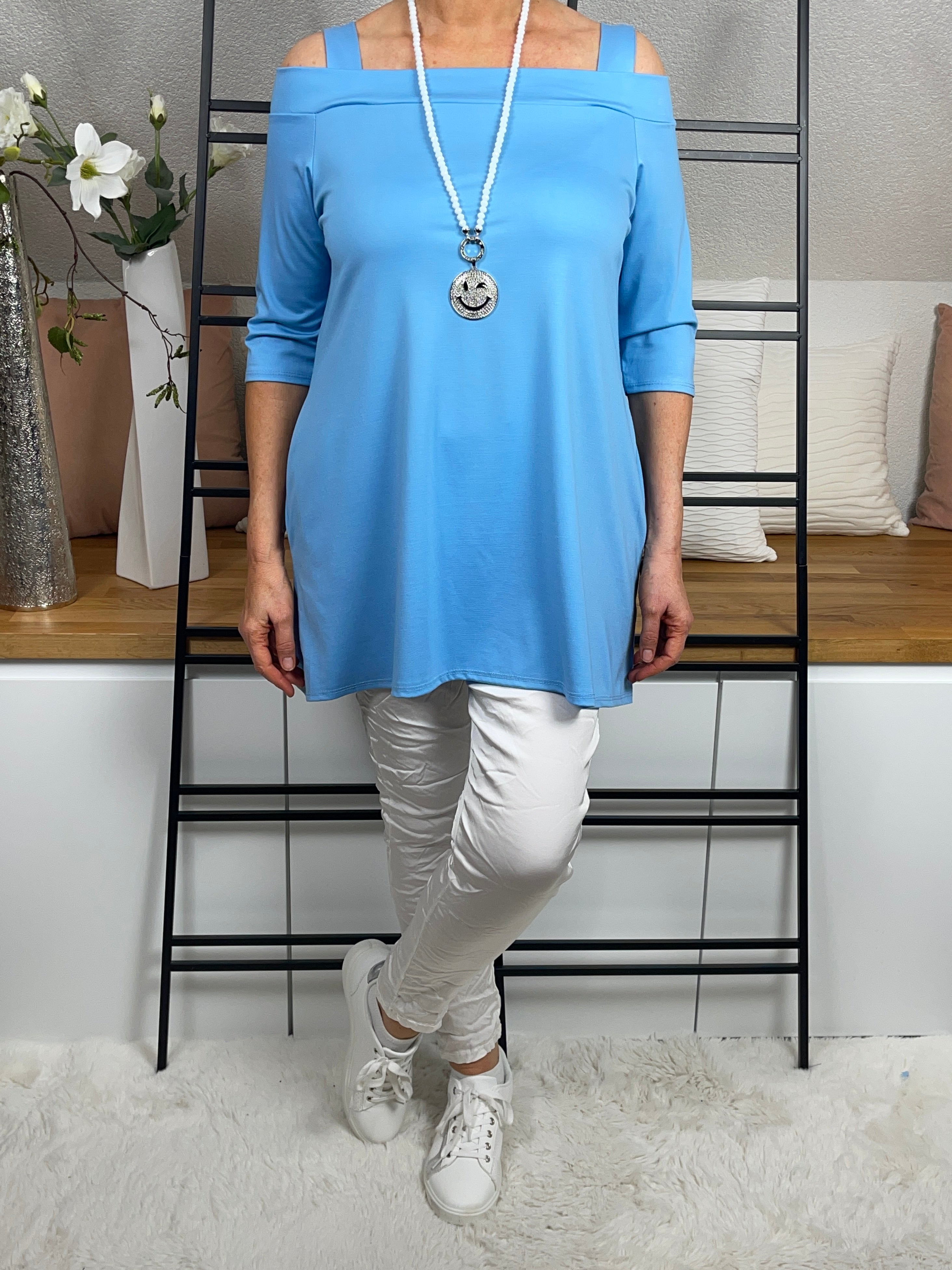 Damen Tunika - Shirt Einheitsgrösse Gr. 36 - 40 in 3 Farben