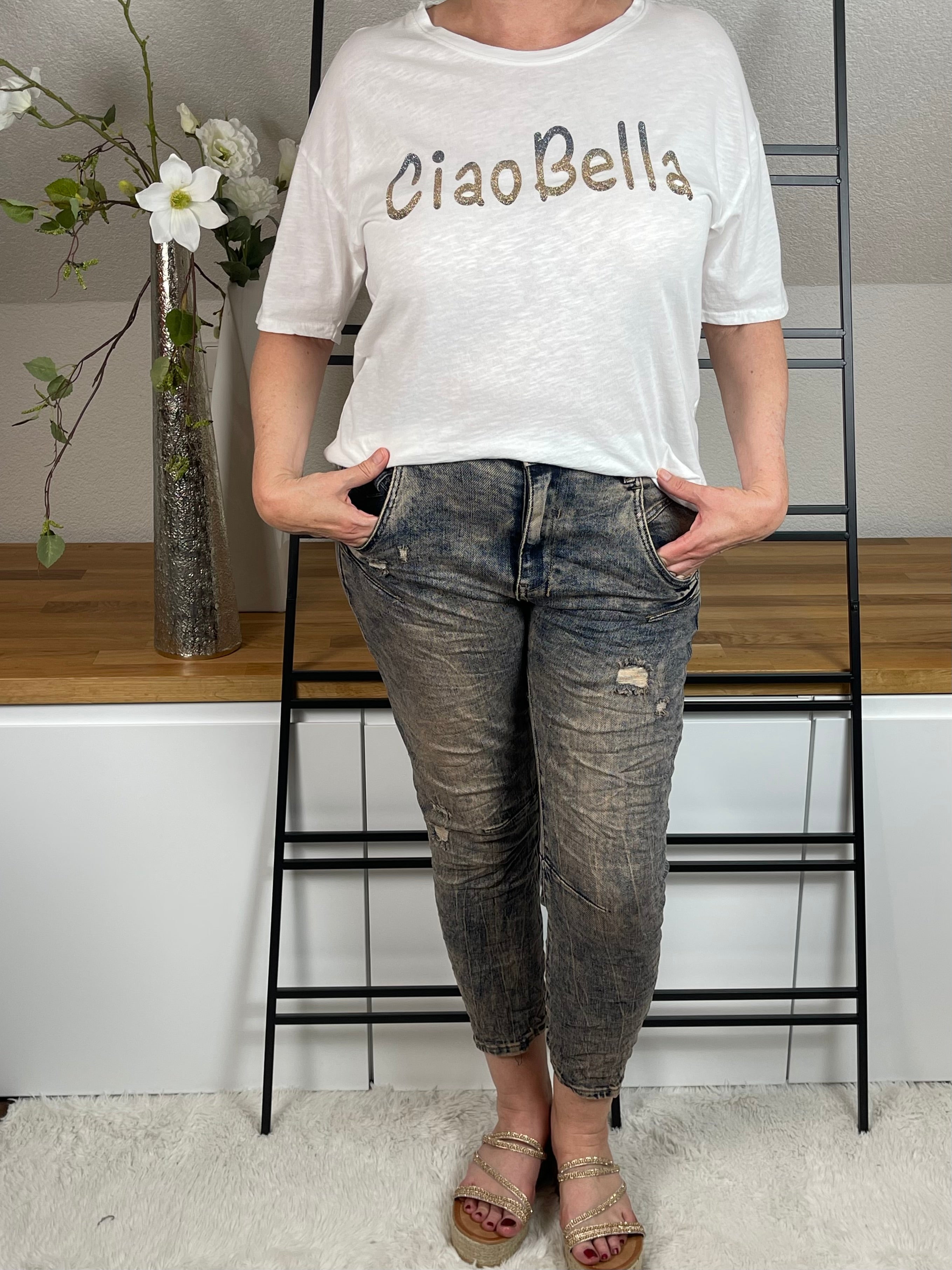 T - Shirt „CiaoBella“ Einheitsgrösse Gr. 38 - 42/44 in 2 Farben