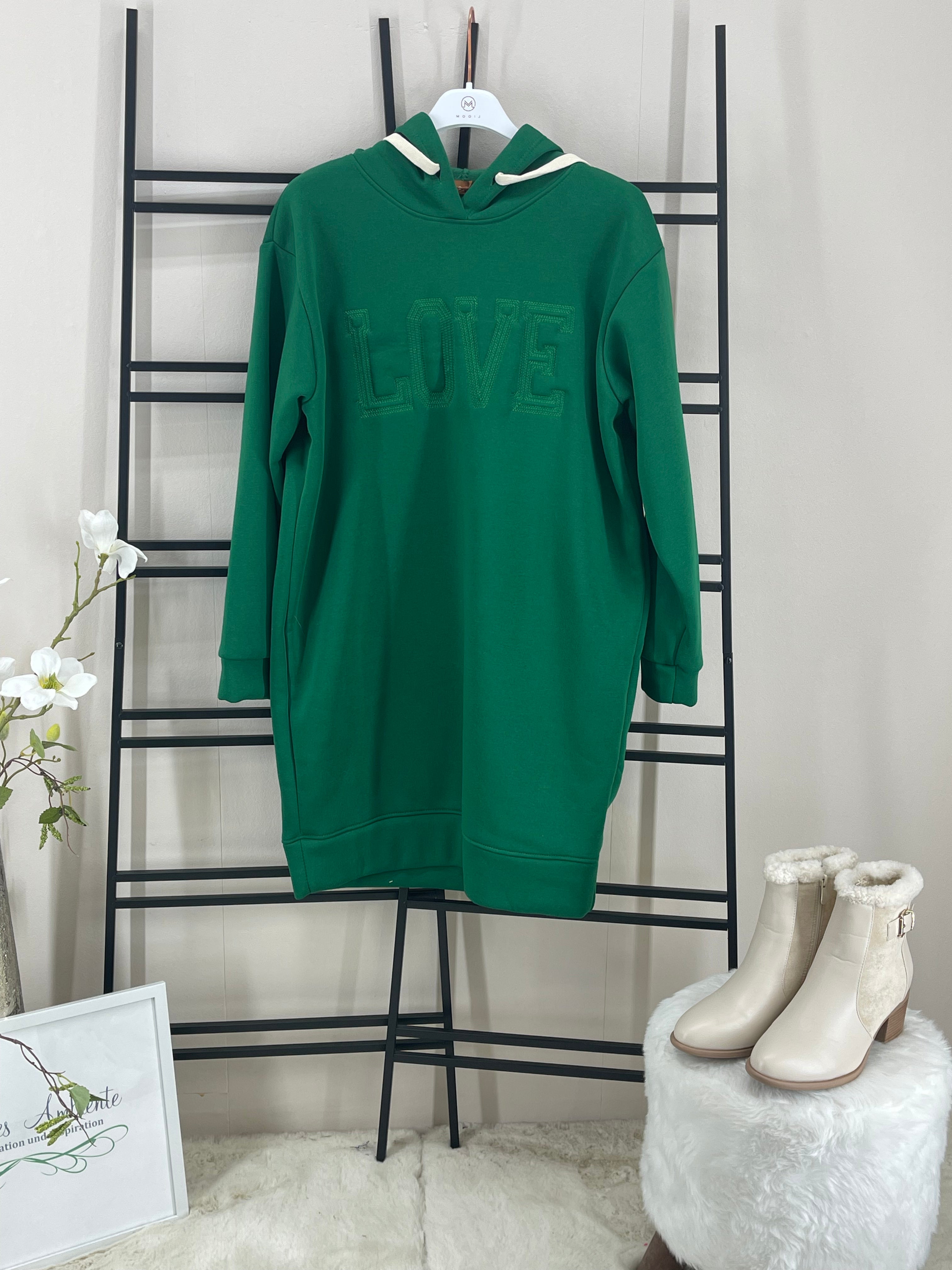 Hoodie - Kleid „Love“ Einheitsgrösse Gr. 36 - 42