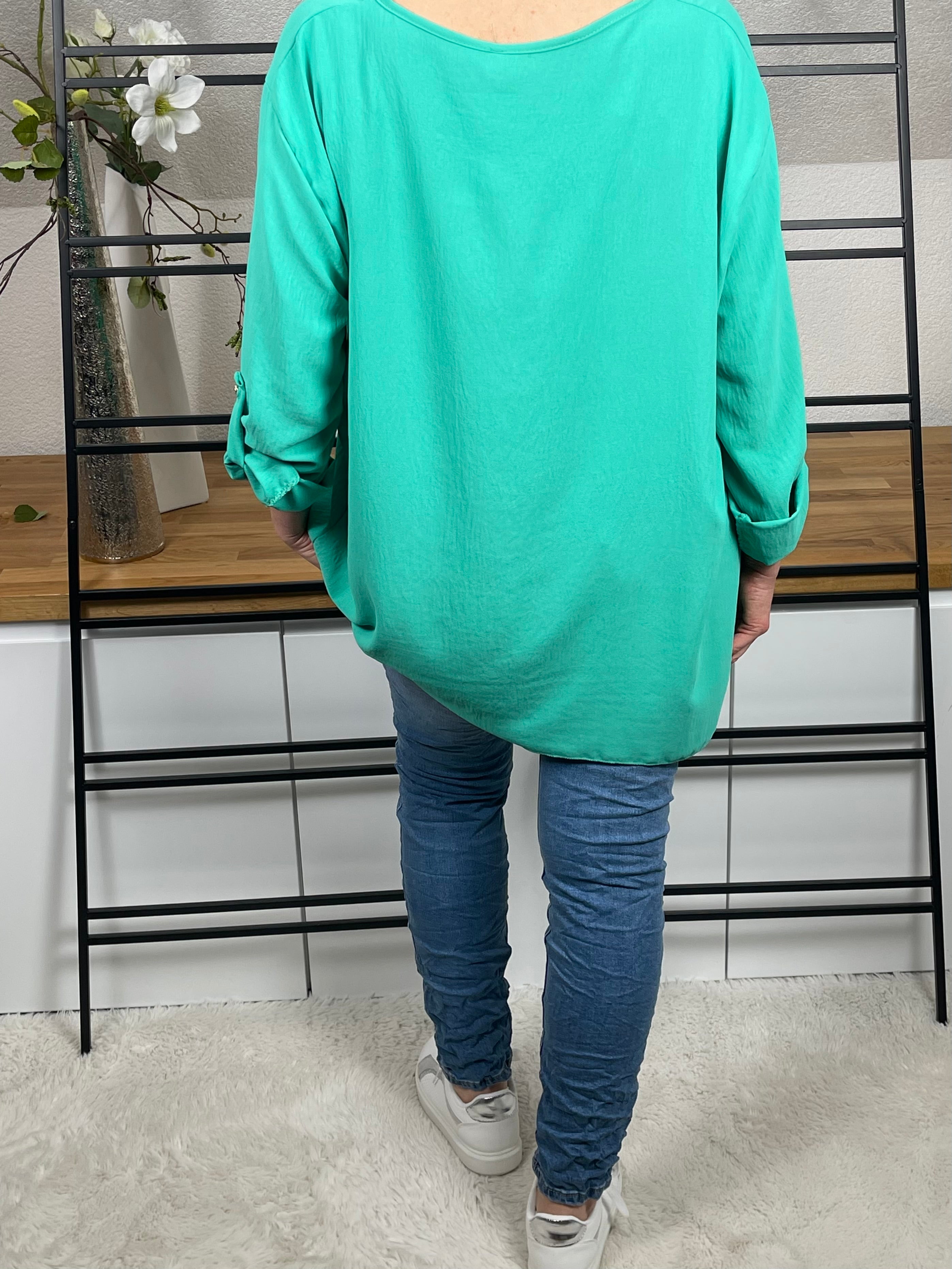 Damen - Tunika mit Kette Einheitsgrösse Gr. 40 - 48 in mint