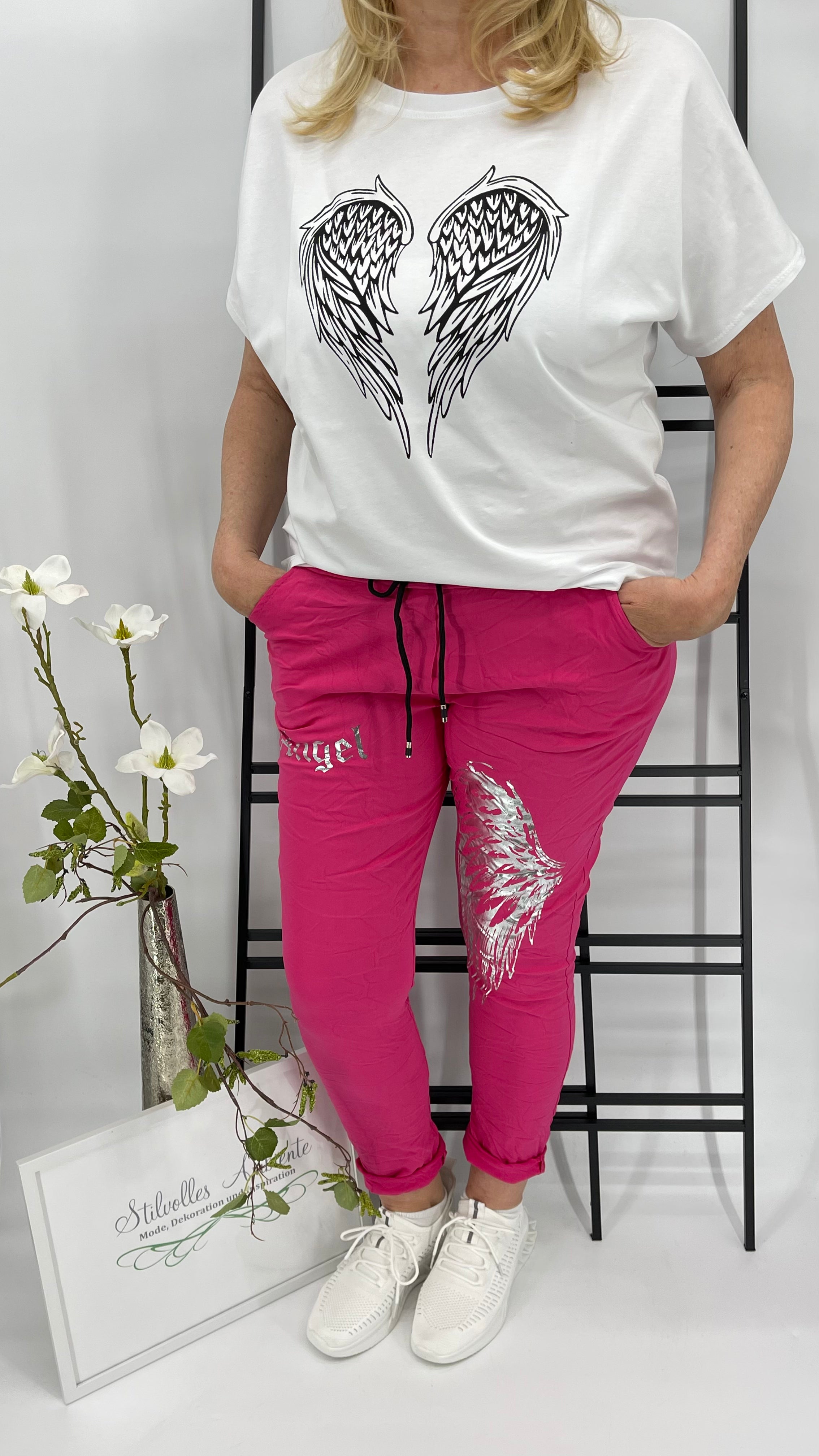 T - Shirt „Engelsflügel“ Einheitsgrösse Gr. 36 - 42/44