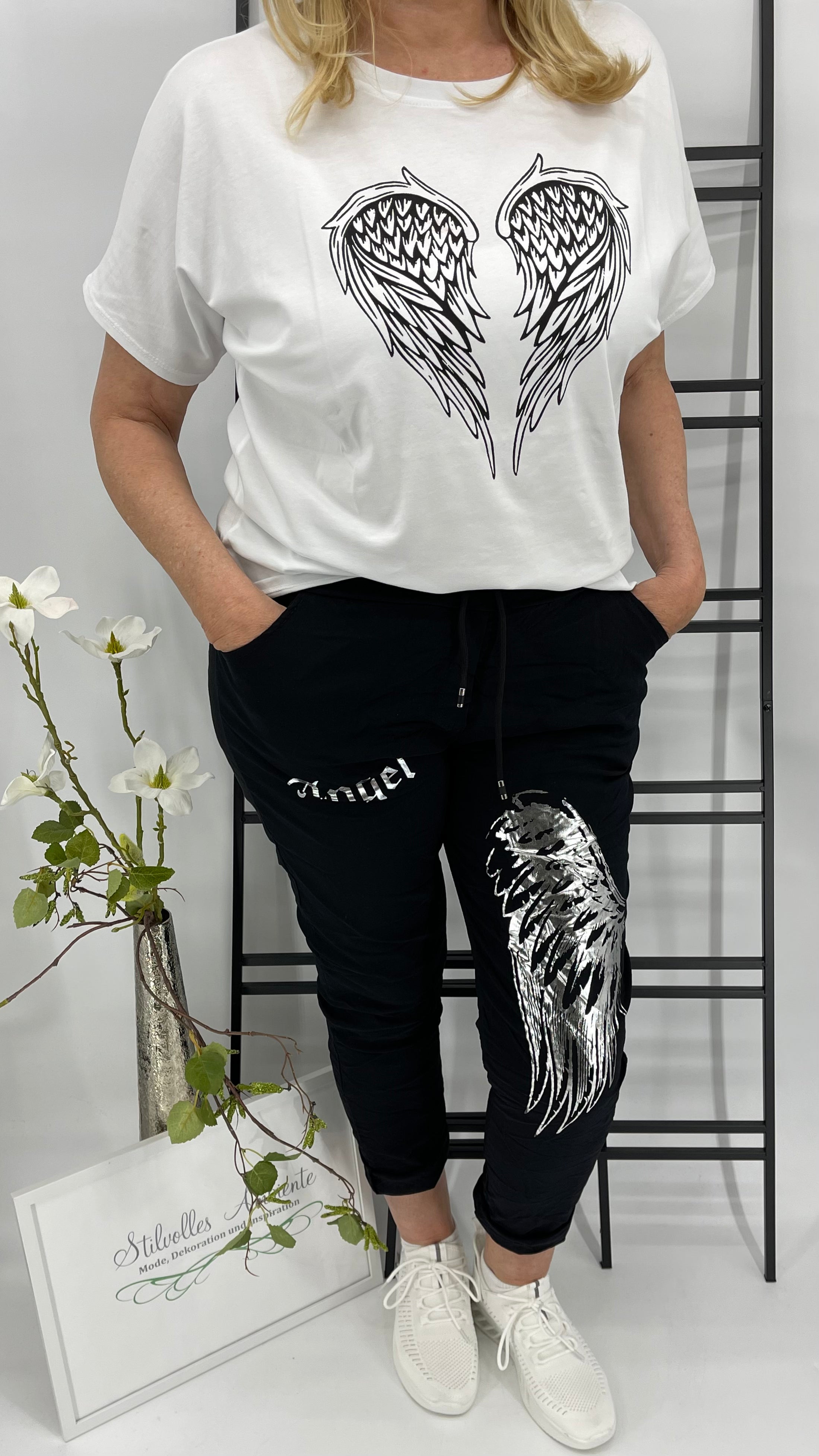 T - Shirt „Engelsflügel“ Einheitsgrösse Gr. 36 - 42/44