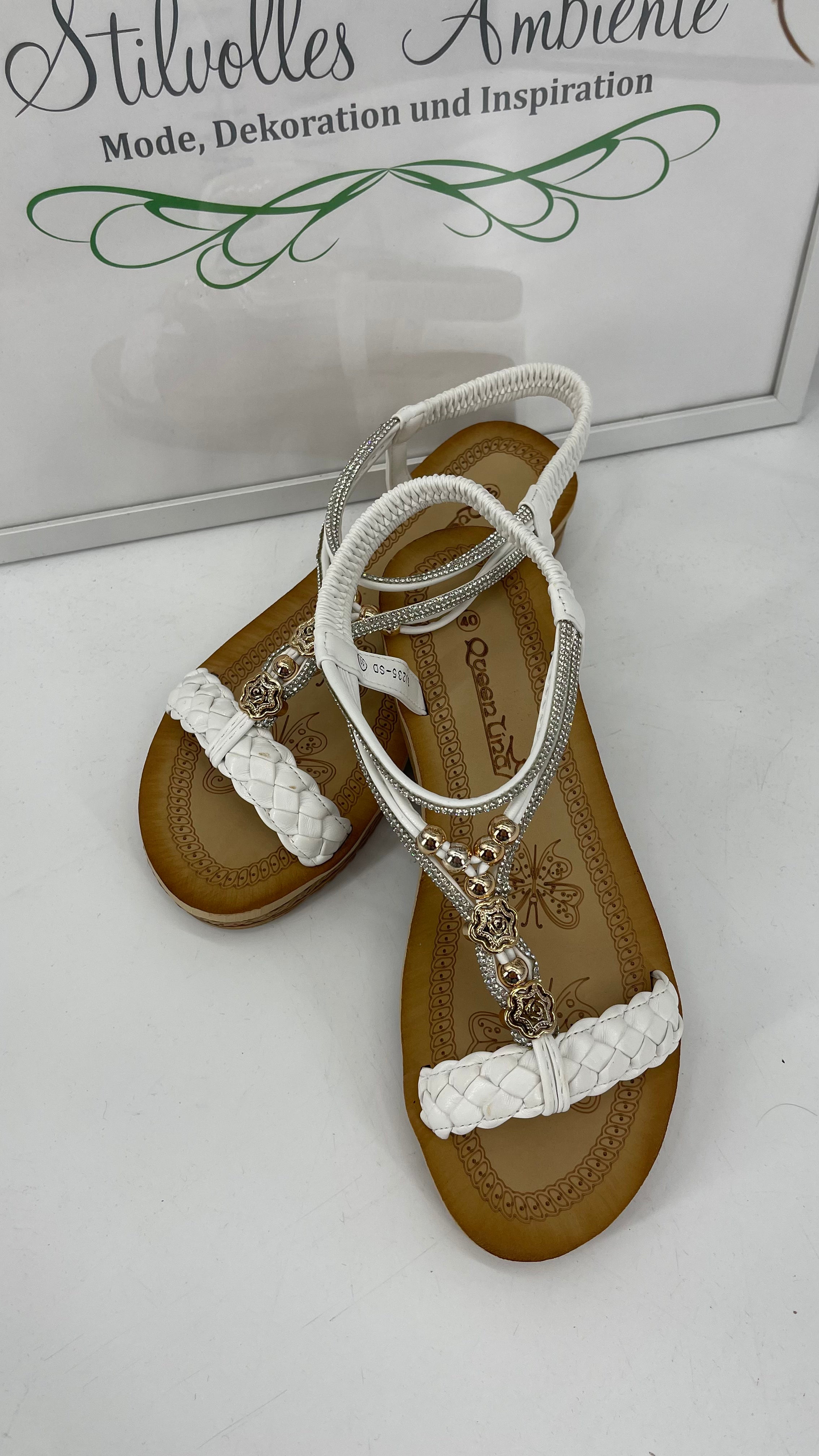 Schlupf - Sandalette mit Dehnbund  Gr. 36 - 41
