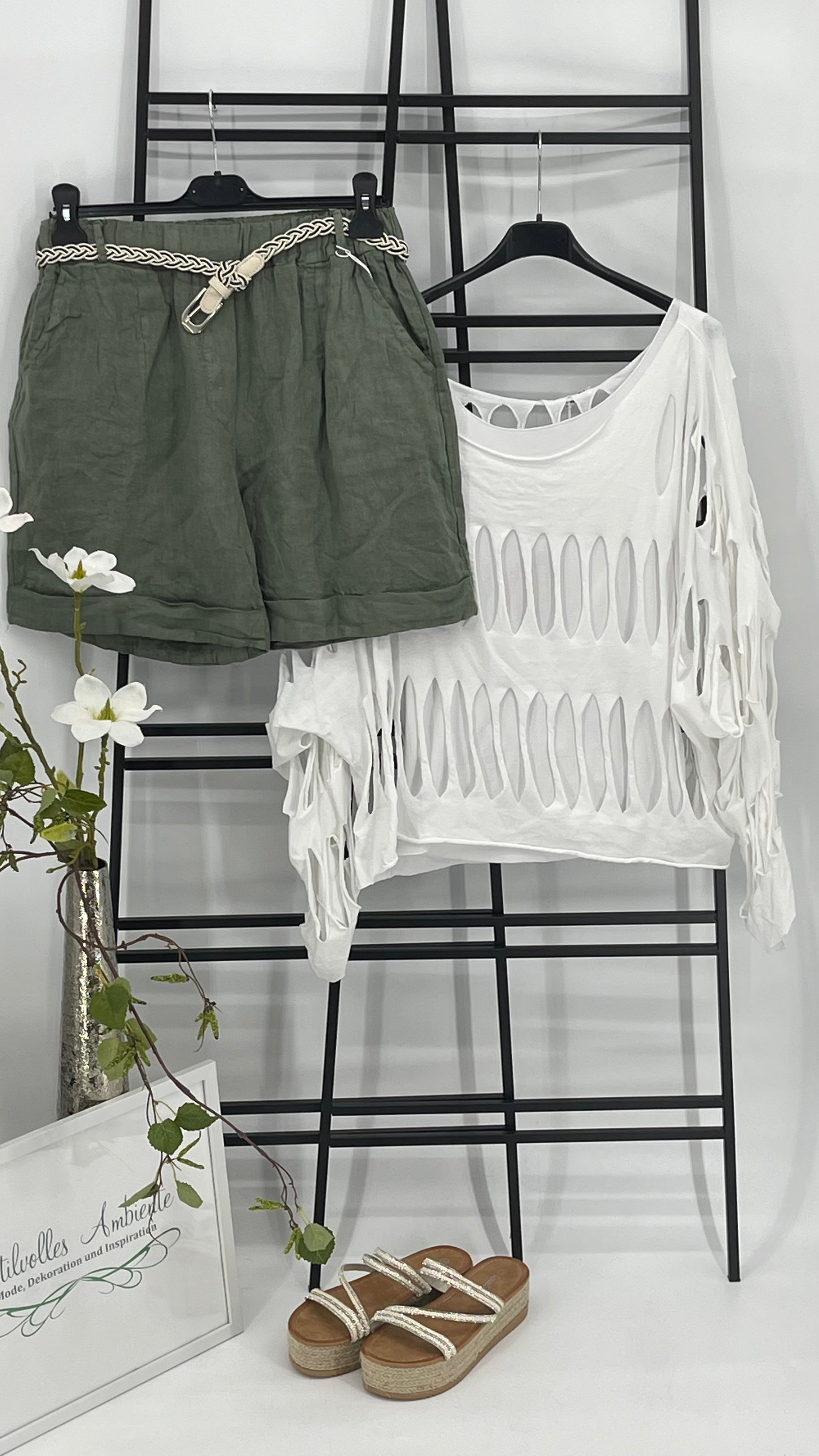 Short mit Gürtel Einheitsgrösse Gr. 36 - 40/42