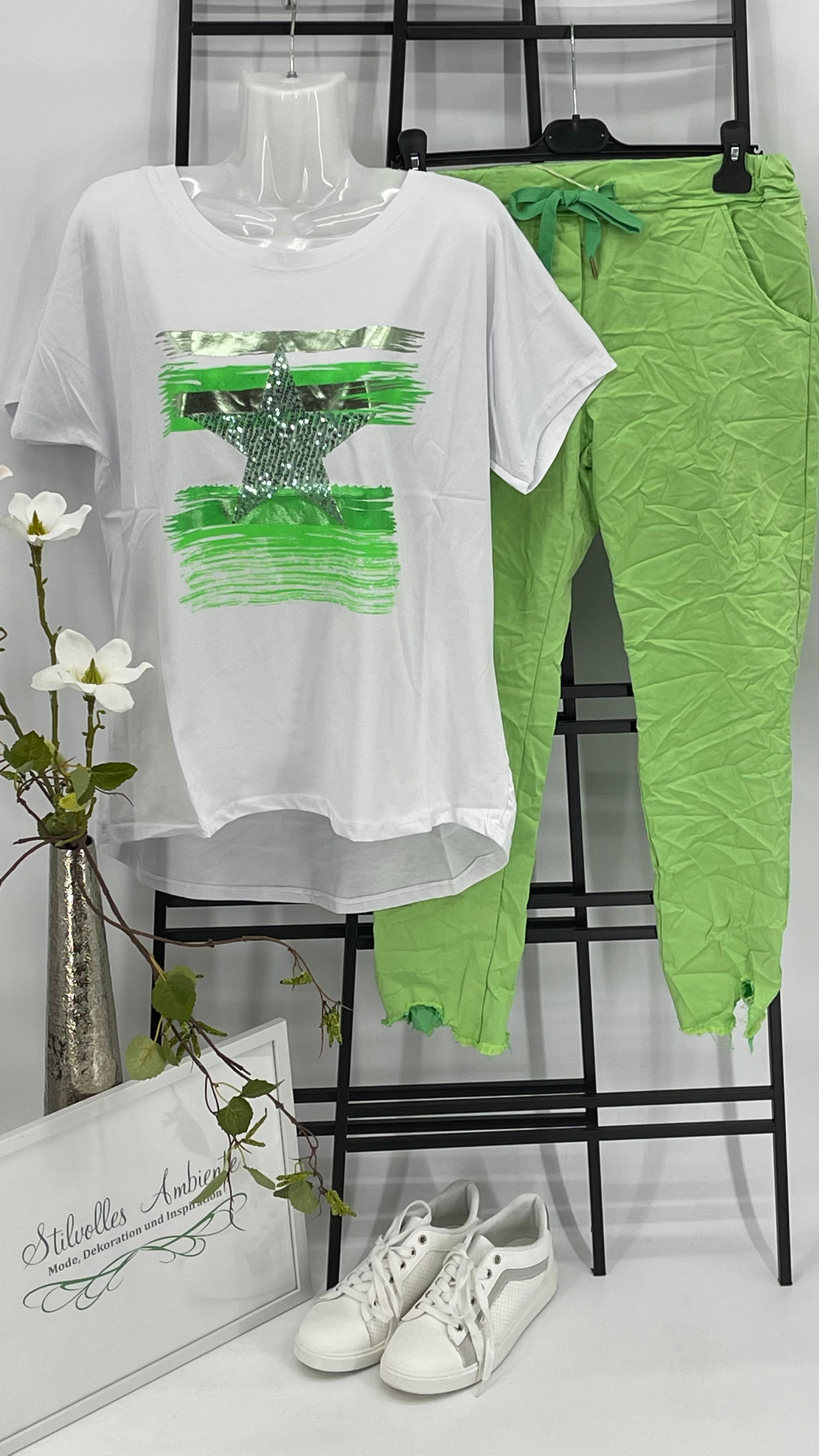 T - Shirt „Glücksstern“ Einheitsgrösse Gr. 36 - 42