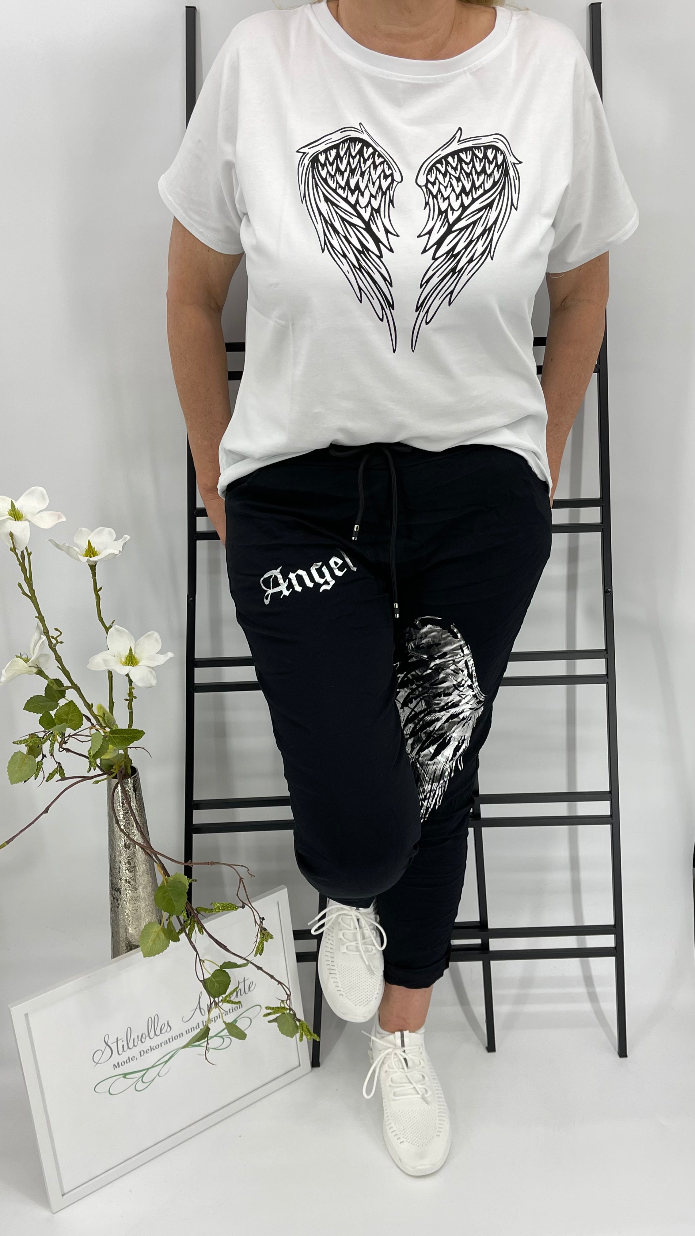 T - Shirt „Engelsflügel“ Einheitsgrösse Gr. 36 - 42/44