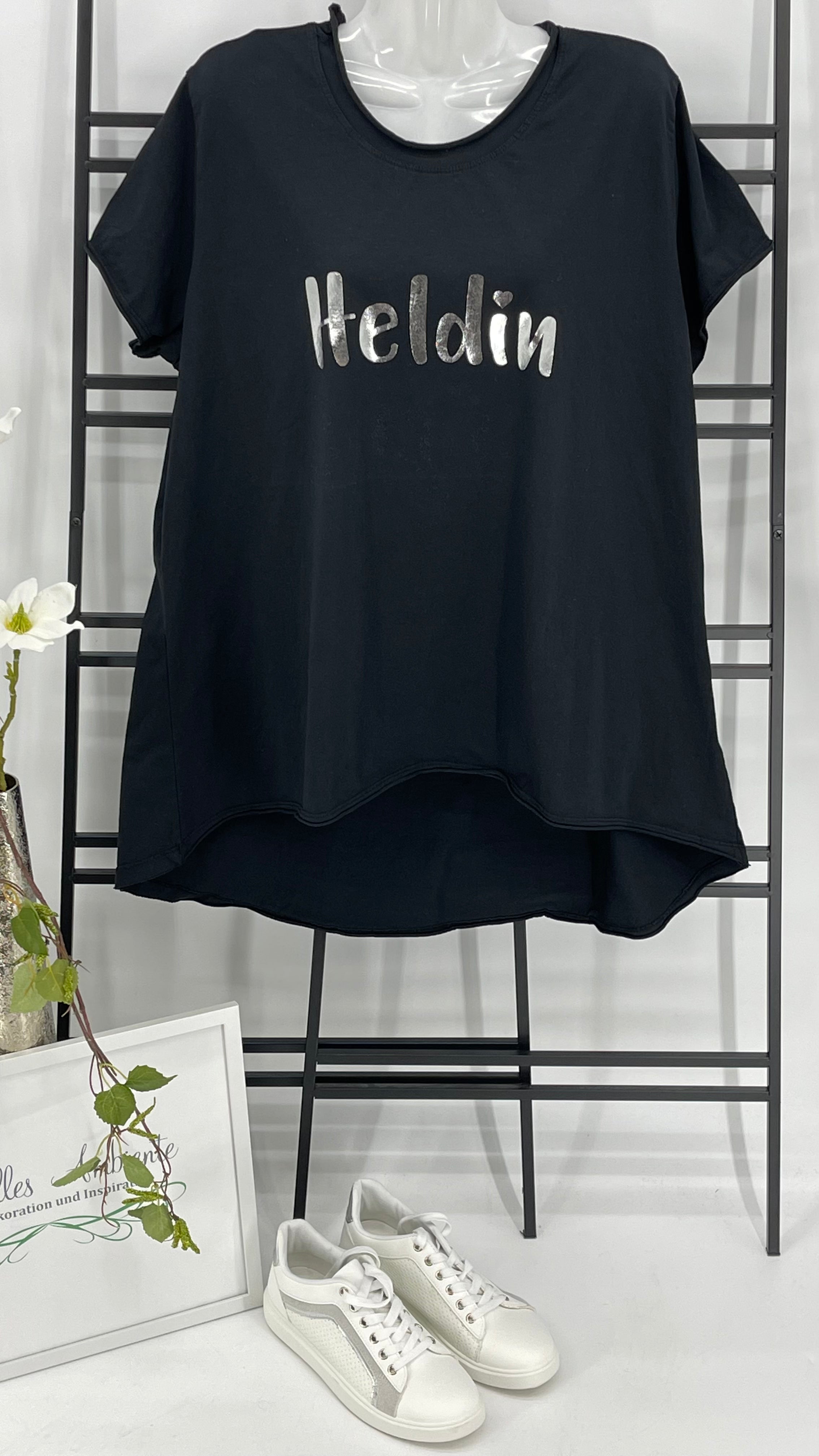 T - Shirt „Heldin“ Einheitsgrösse Gr. 36 - 44